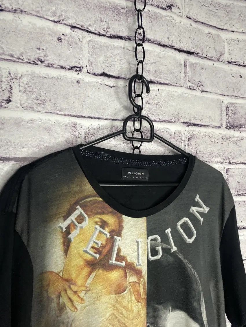 Vintage MENS Vintage y2k Pray Skeleton Religion T-Shirt Size US L / EU 52-54 / 3 - 3 Thumbnail