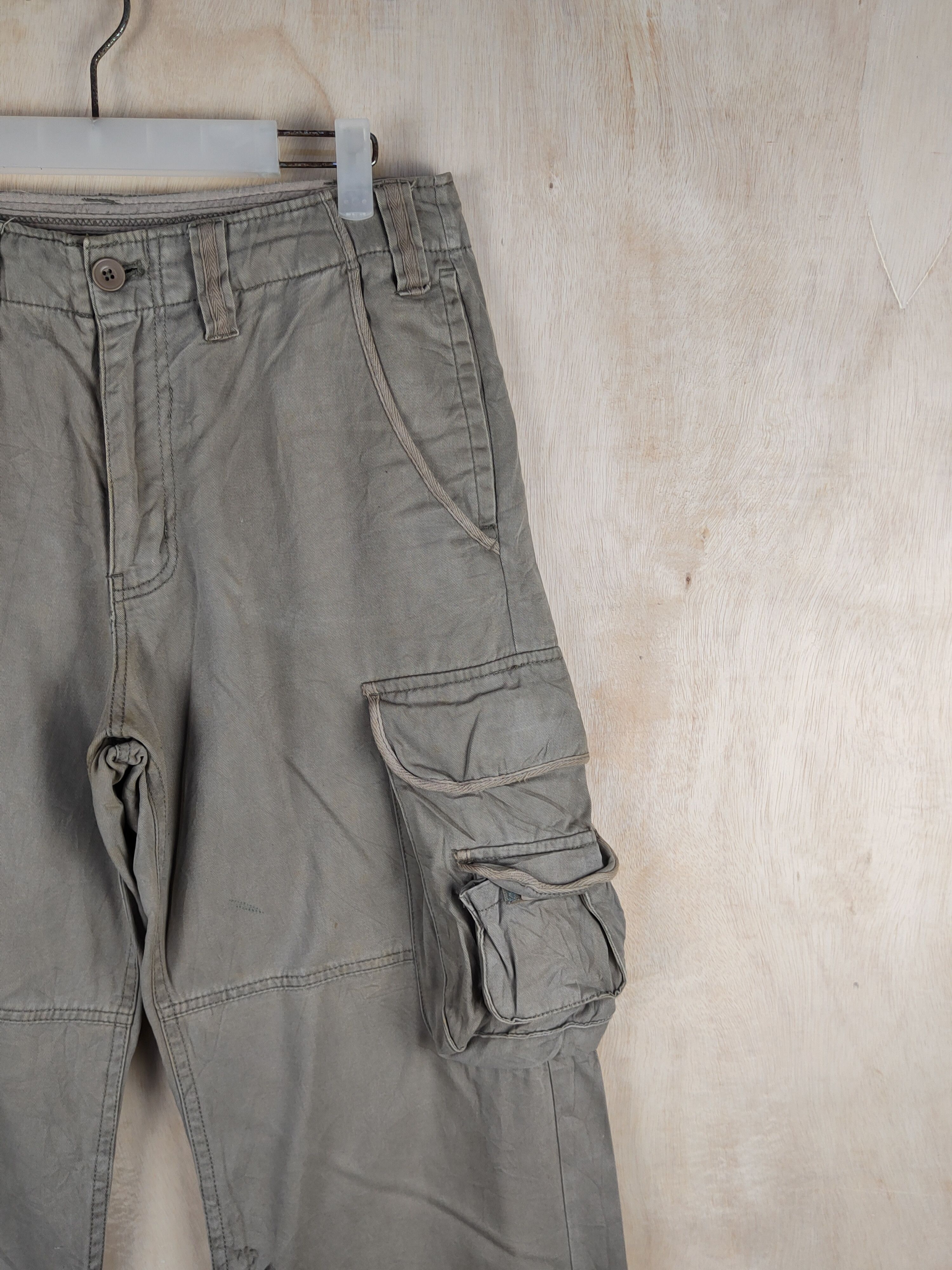 Japanese Brand Villand Olive Faded Multipocket Tactical Cargo Pants #S2404 Size US 31 - 5 Thumbnail