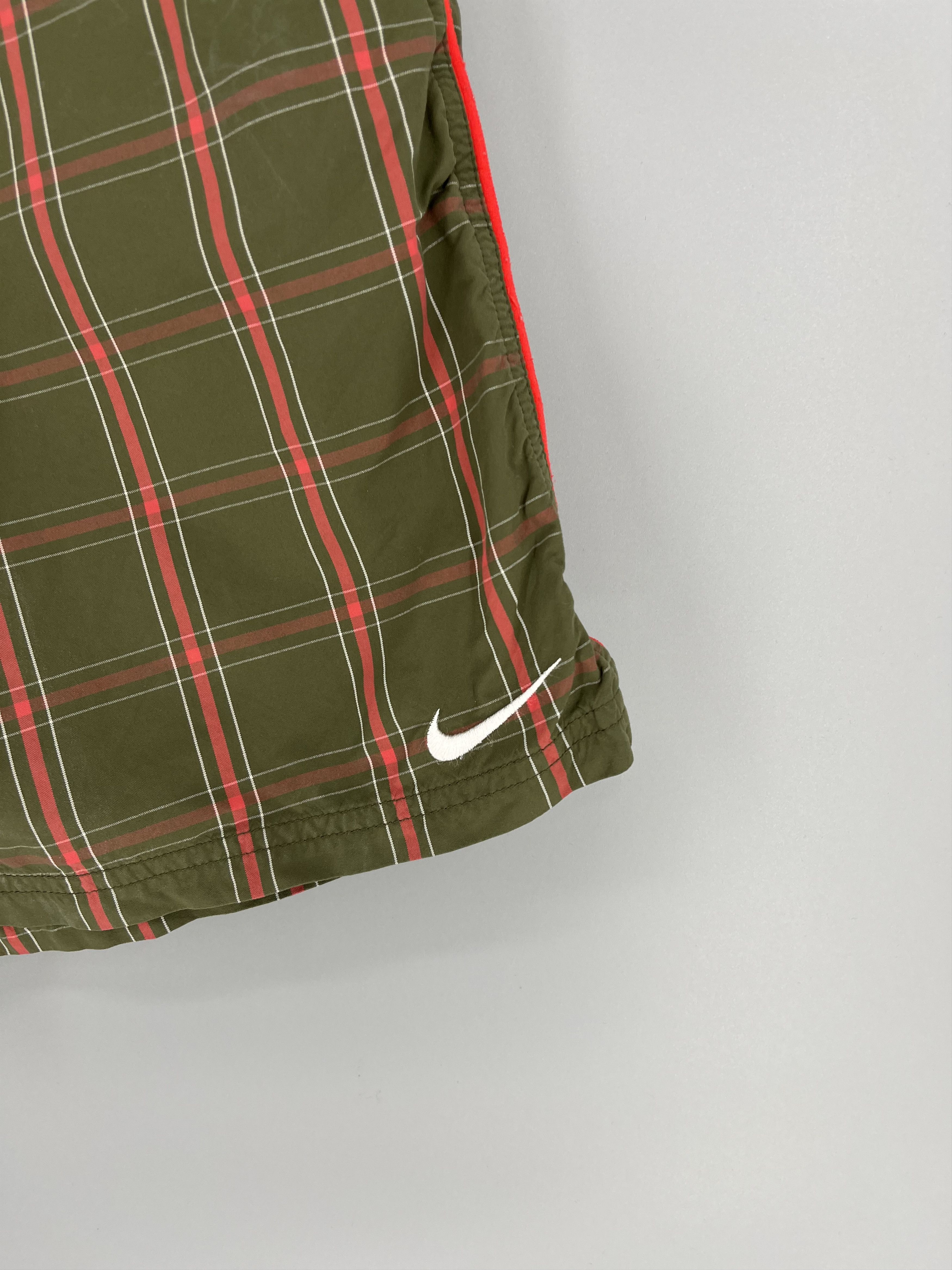 Nike × Vintage 90s Vintage Nike Black Nylon Mini Swoosh Shorts Travis Style Size US 34 / EU 50 - 6 Thumbnail