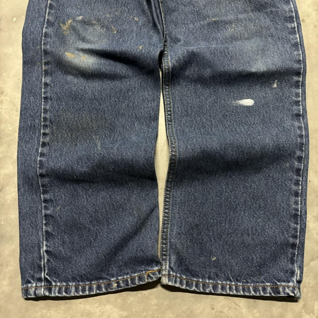 Levi's × Vintage Crazy Vintage Y2K/2000s Grunge Levi’s Dark Wash Paint Splatter Denim Jeans! Size US 34 / EU 50 - 6 Thumbnail