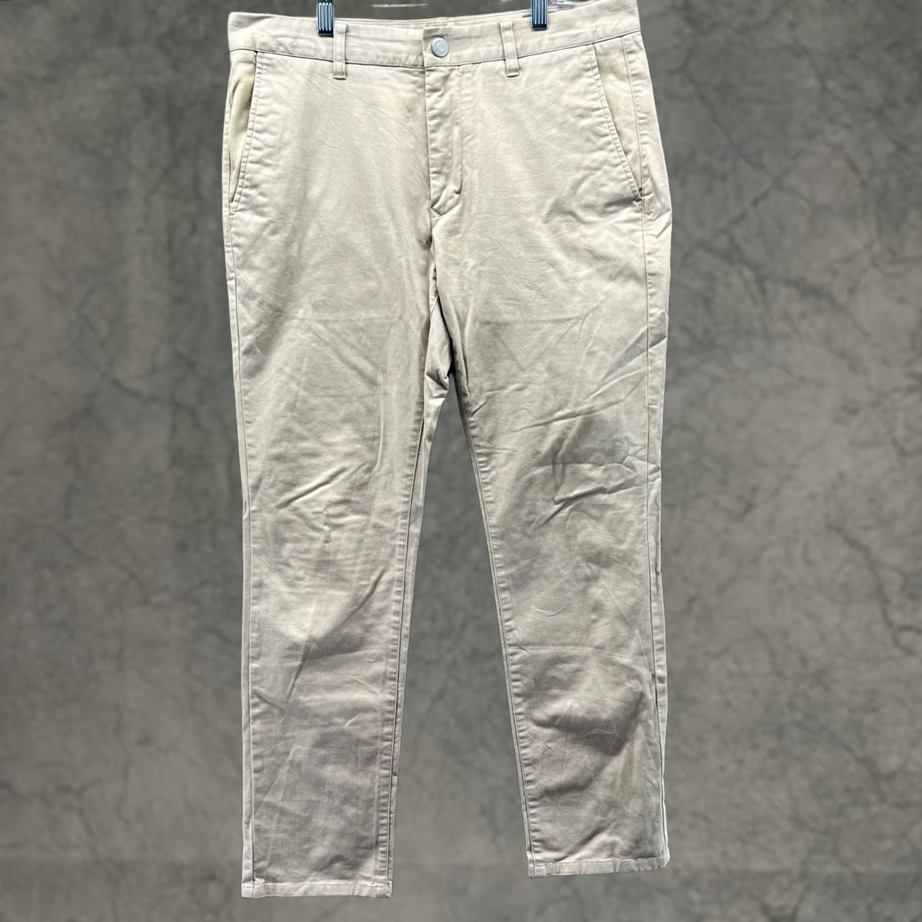 Bonobos Bonobos Pants Men Chino Flat Front 32x32 Beige Canvas Cotton Beig e Size US 32 / EU 48 - 1 Thumbnail