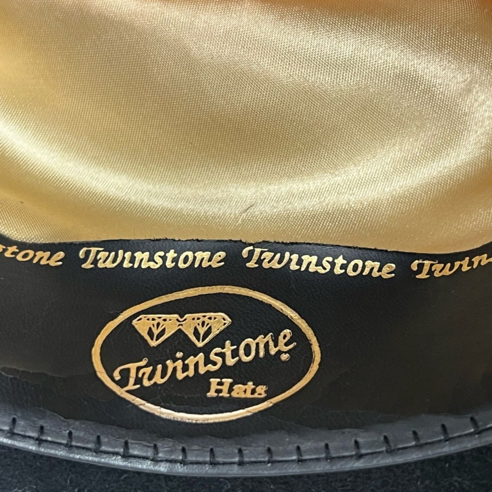 Twins Twinstone Chicago Cowboy Hat Black Fine Felt Unisex Sz 6 3/4 Size ONE SIZE - 12 Thumbnail