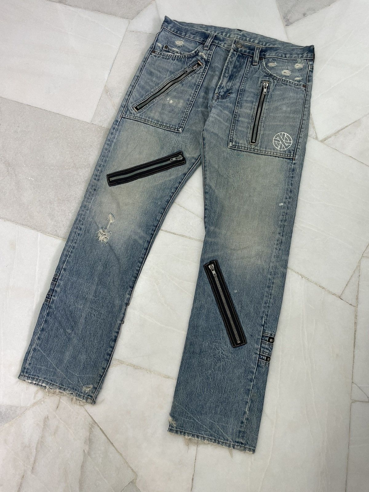 Number (N)ine Vintage RNA INC Multi Zipper inspired Number nine Jeans Size US 33 - 3 Thumbnail