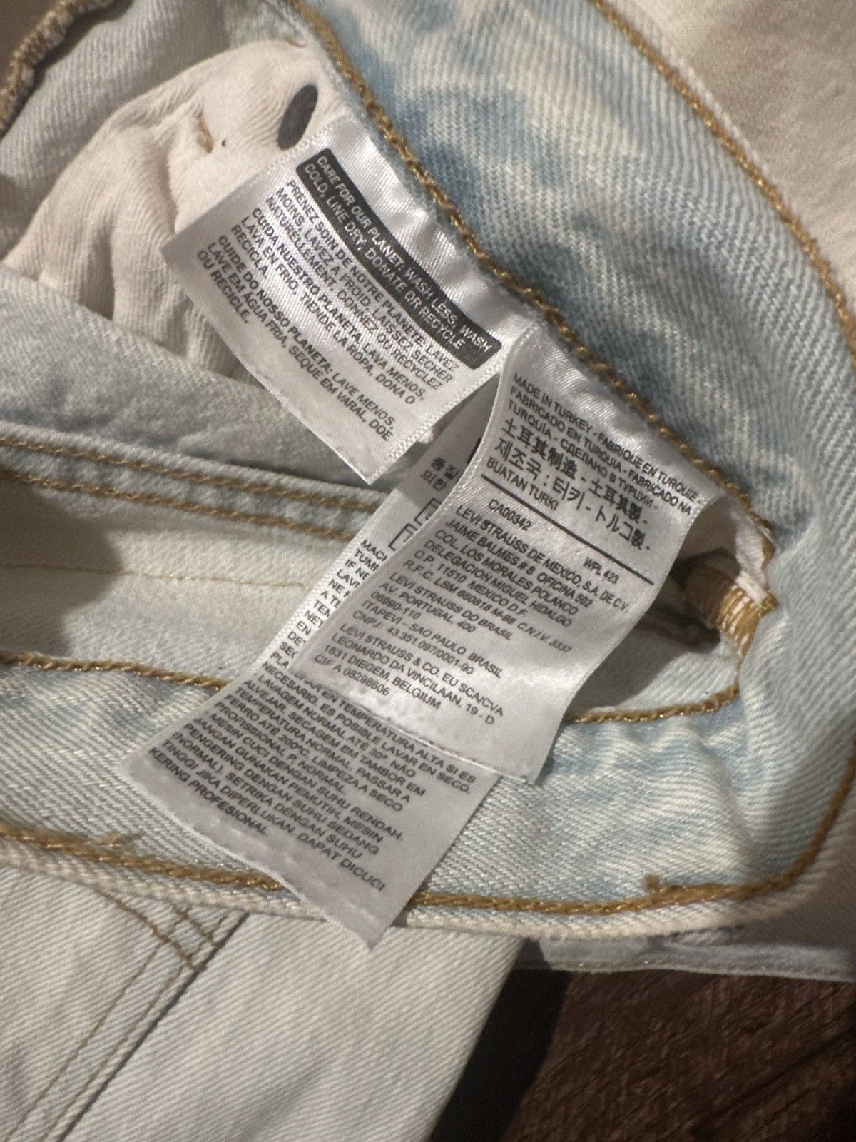 Levi's × Supreme Supreme Levi’s Jeans 30x32 Light Wash Cotton Size US 30 / EU 46 - 8 Thumbnail
