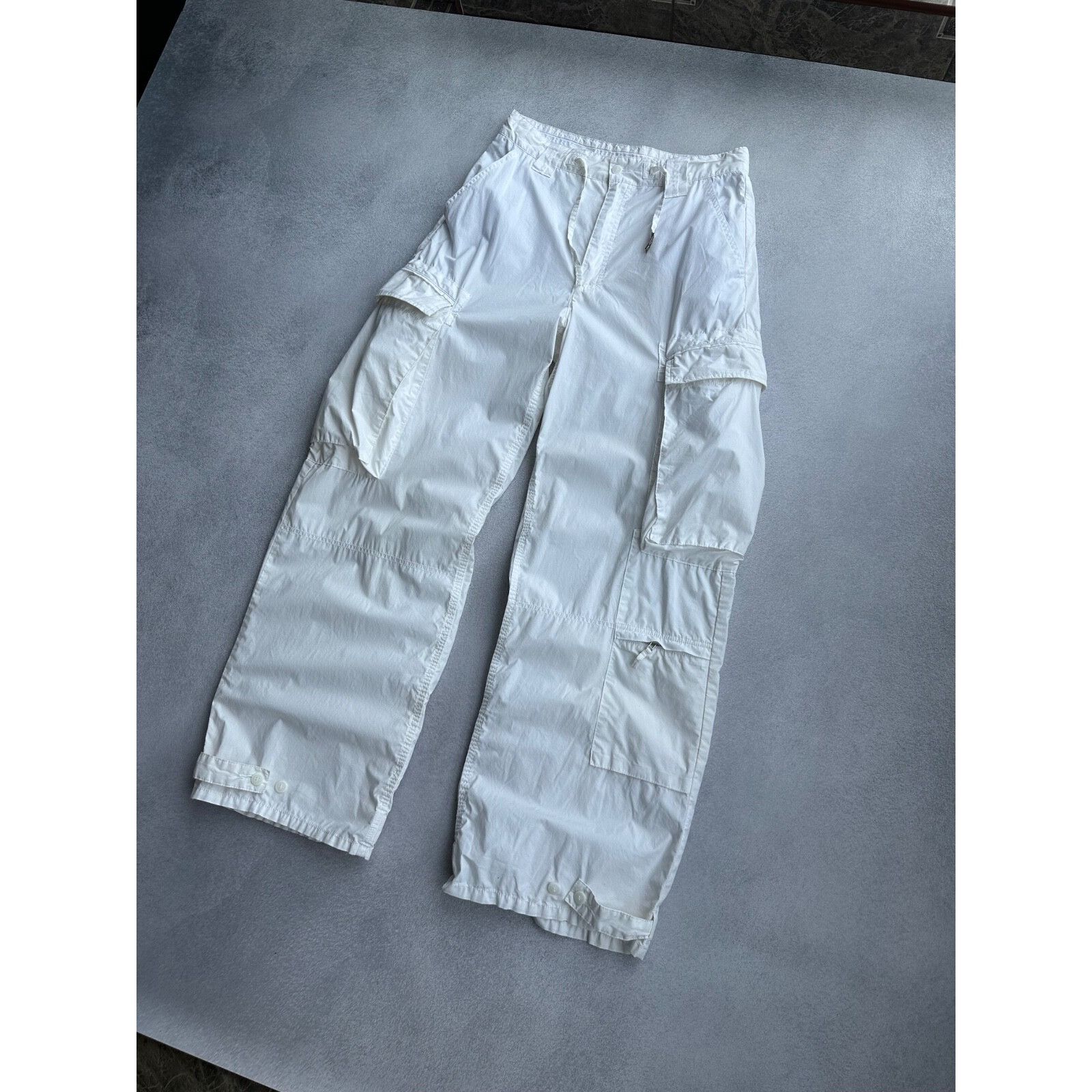 Burberry Burberry London White Baggy Men’s Cargo Pants Size US 32 / EU 48 - 2 Thumbnail