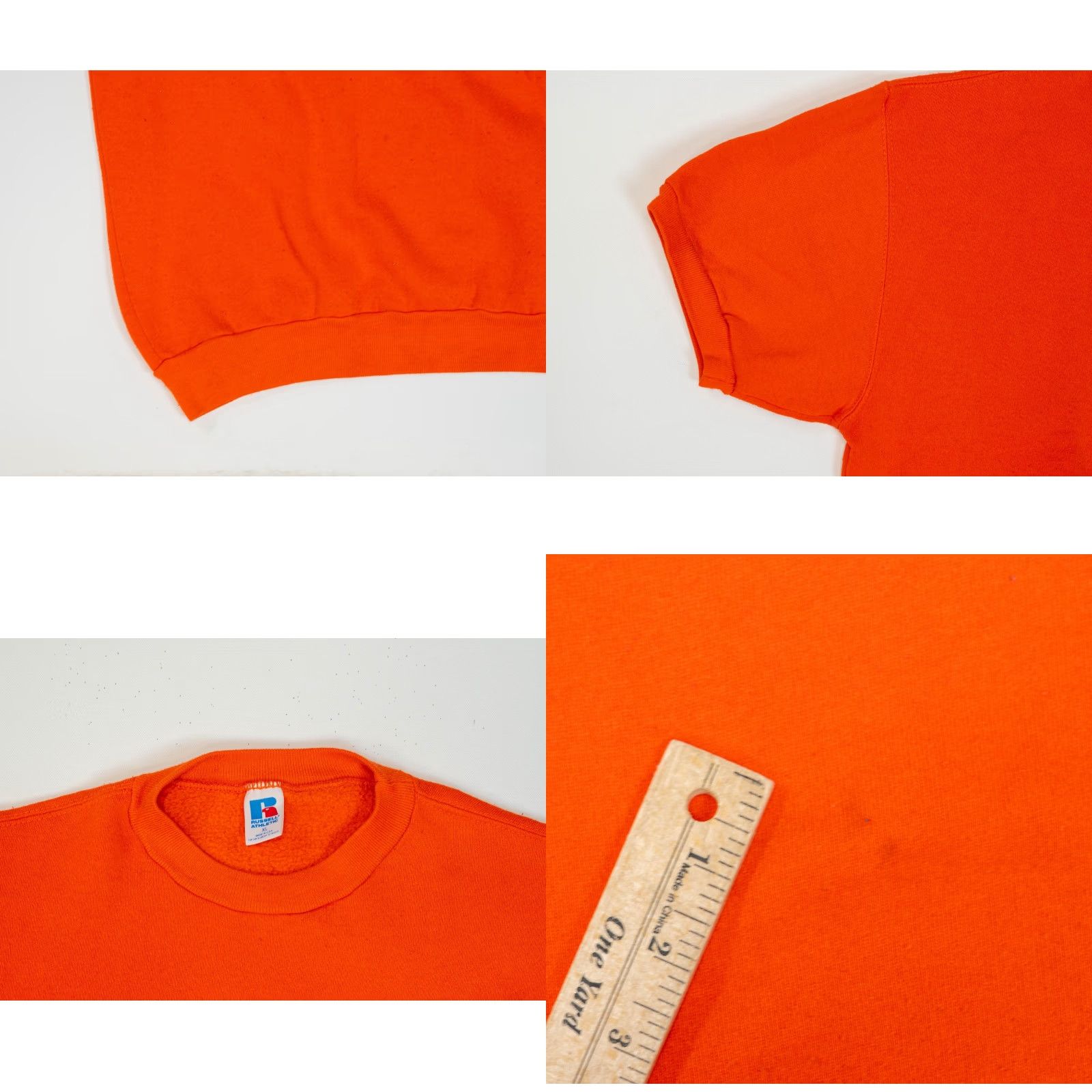 Russell Athletic VINTAGE Russell Athletic Sweatshirt Shirt Orange XL Men 80s Russell Athletic Vintage 80s Russel Athletic Logo Pullover Crew Neck Short Sleeve Size US XL / EU 56 / 4 - 9 Thumbnail