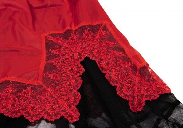 Comme des Garcons Comme des Garcons size S Black and red lace embroidery ove Size 23" - 4 Thumbnail
