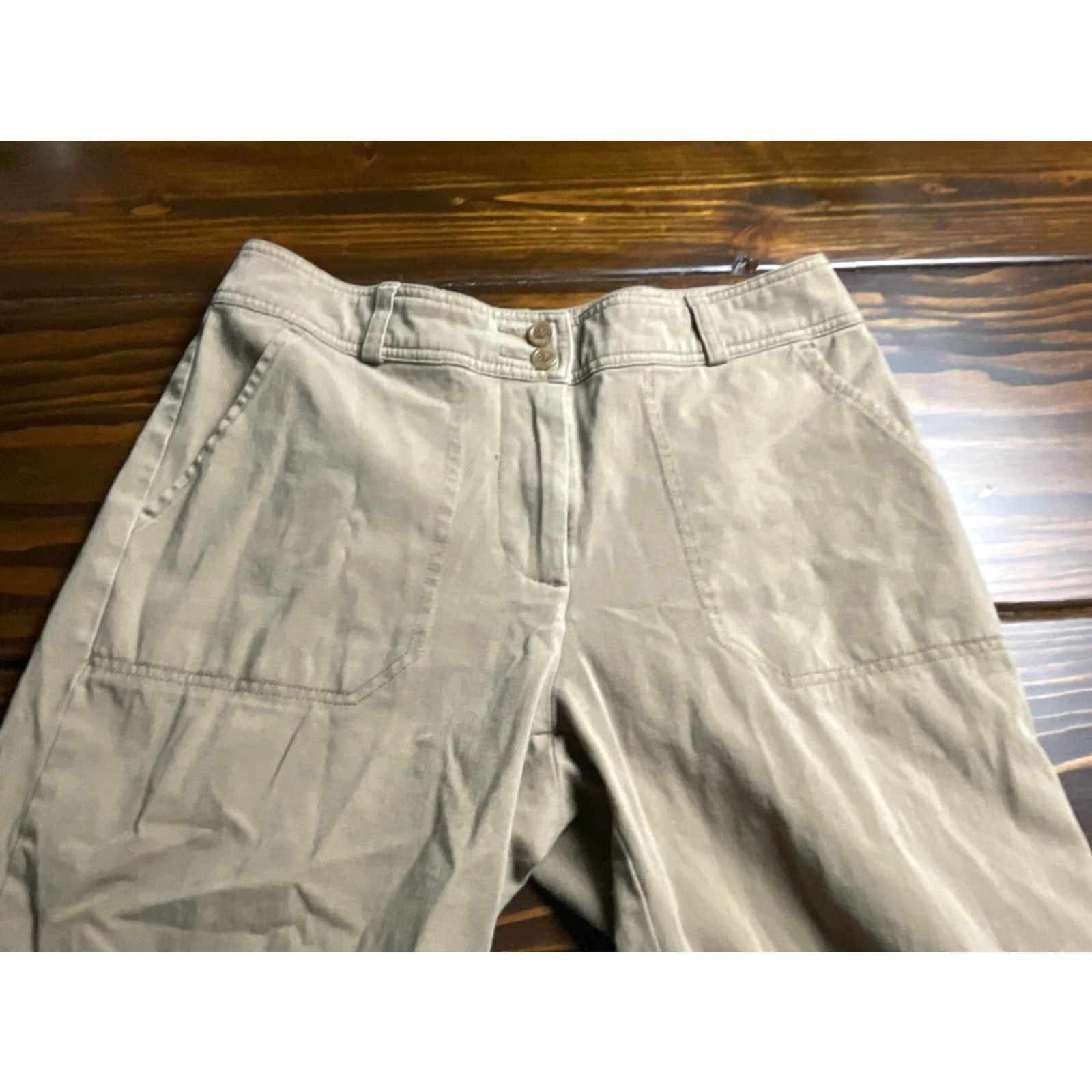 Coldwater Creek Coldwater Creek Pants, Women's Size 8, Tan, Cropped, Straight Leg Size 30" / US 8 / IT 44 - 3 Thumbnail