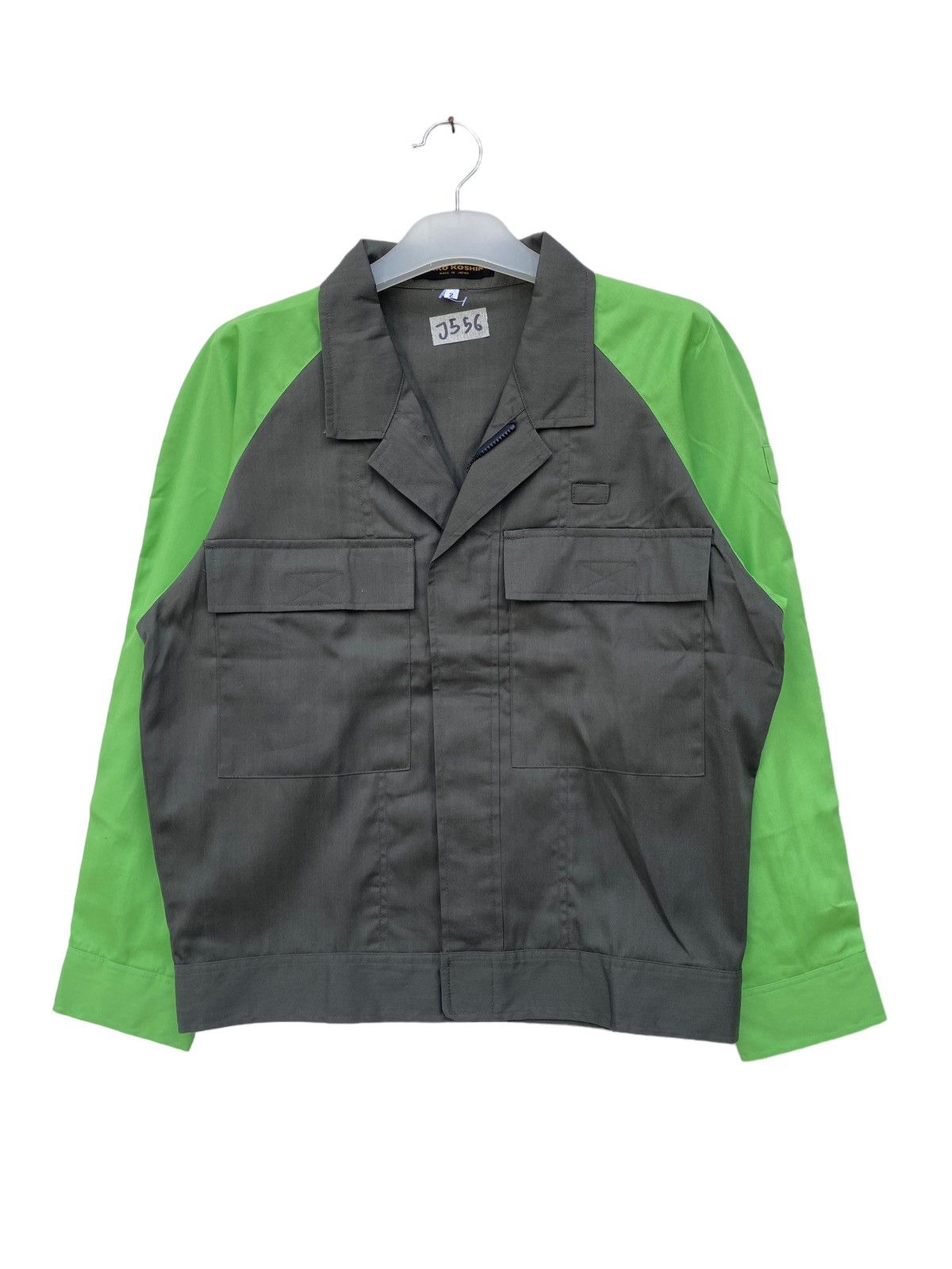 image of Racing x Vintage Mitsubishi Kasei Worker Jacket in Green, Men's (Size Medium)