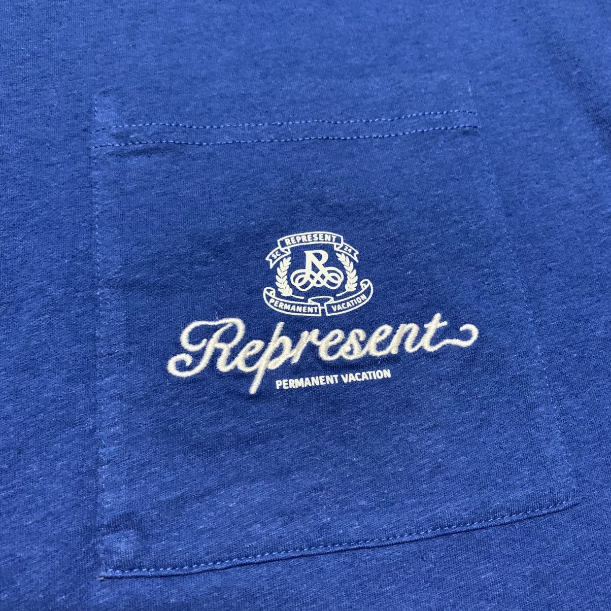 Represent Clo. Represent XXS Permanent Vacation Royal Blue Pocket Tee Size US XXS / EU 40 - 3 Thumbnail