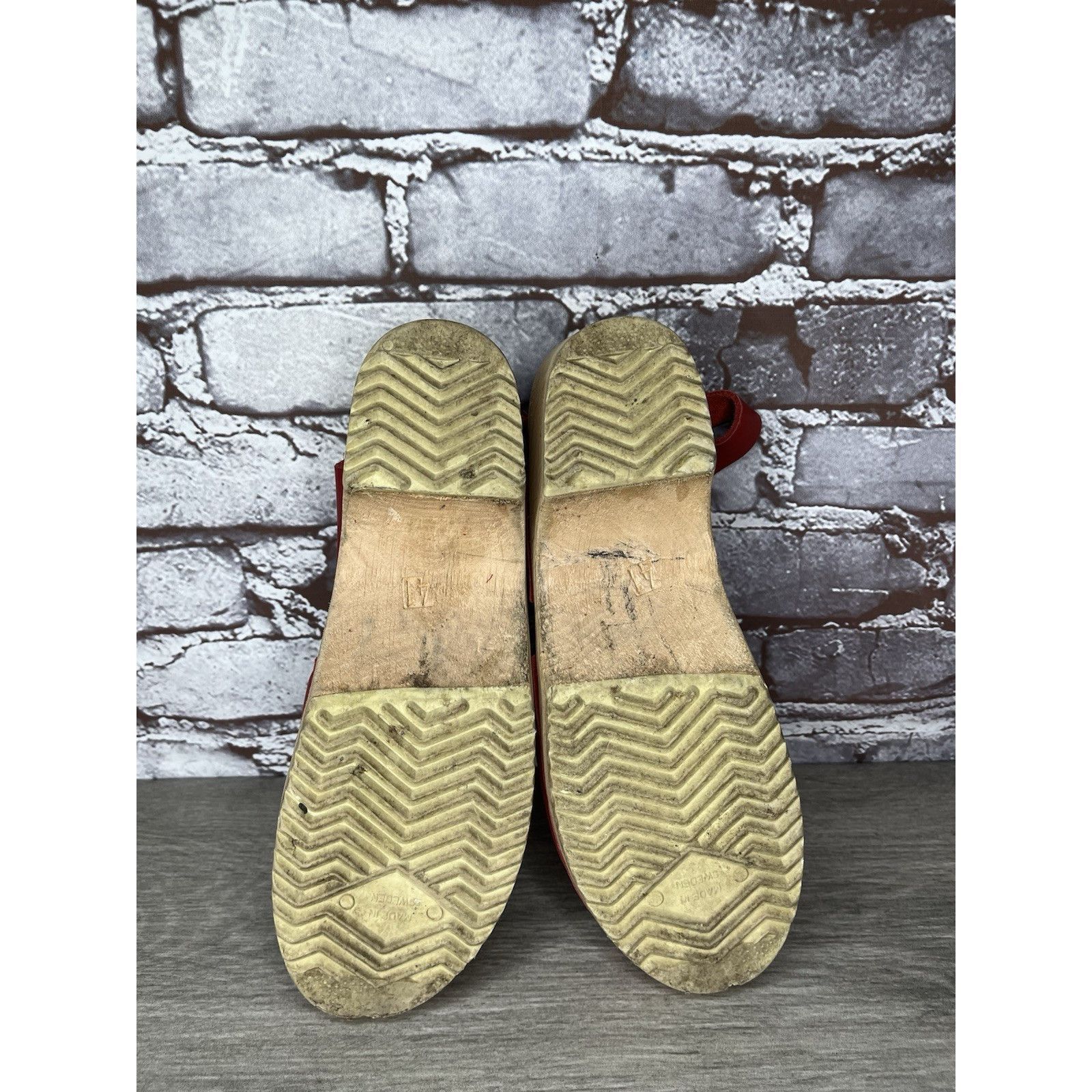 Warren Lotas Lotta's Stockholm T-bar Highwood Red Leather Clogs Nubuck Wo Size US 10.5 / IT 40.5 - 21 Thumbnail