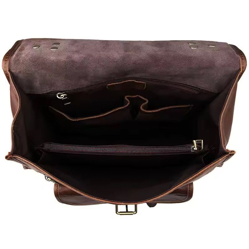 Genuine Leather Soft Genuine Leather Handmade Backpack Size ONE SIZE - 7 Thumbnail