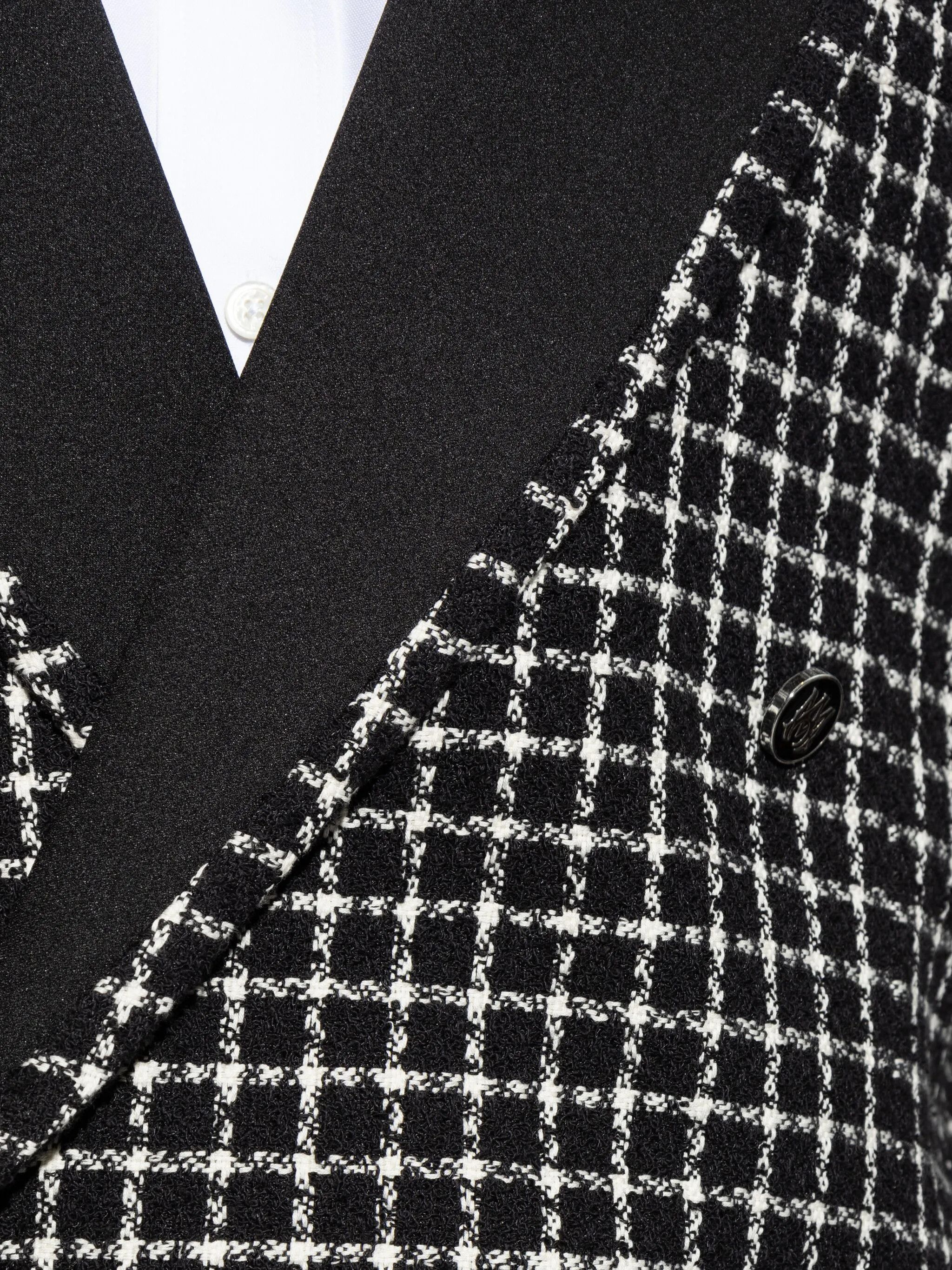 Amiri oc11z0126 Buckle Blazer in Black/White Size US L / EU 52-54 / 3 - 5 Thumbnail