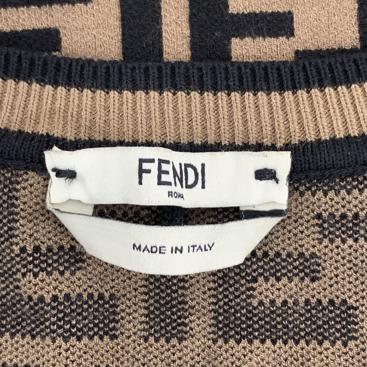 Fendi Fendi All Over FF Monogram Long Sleeve Knit Top K26WX Size XS / US 0-2 / IT 36-38 - 5 Thumbnail
