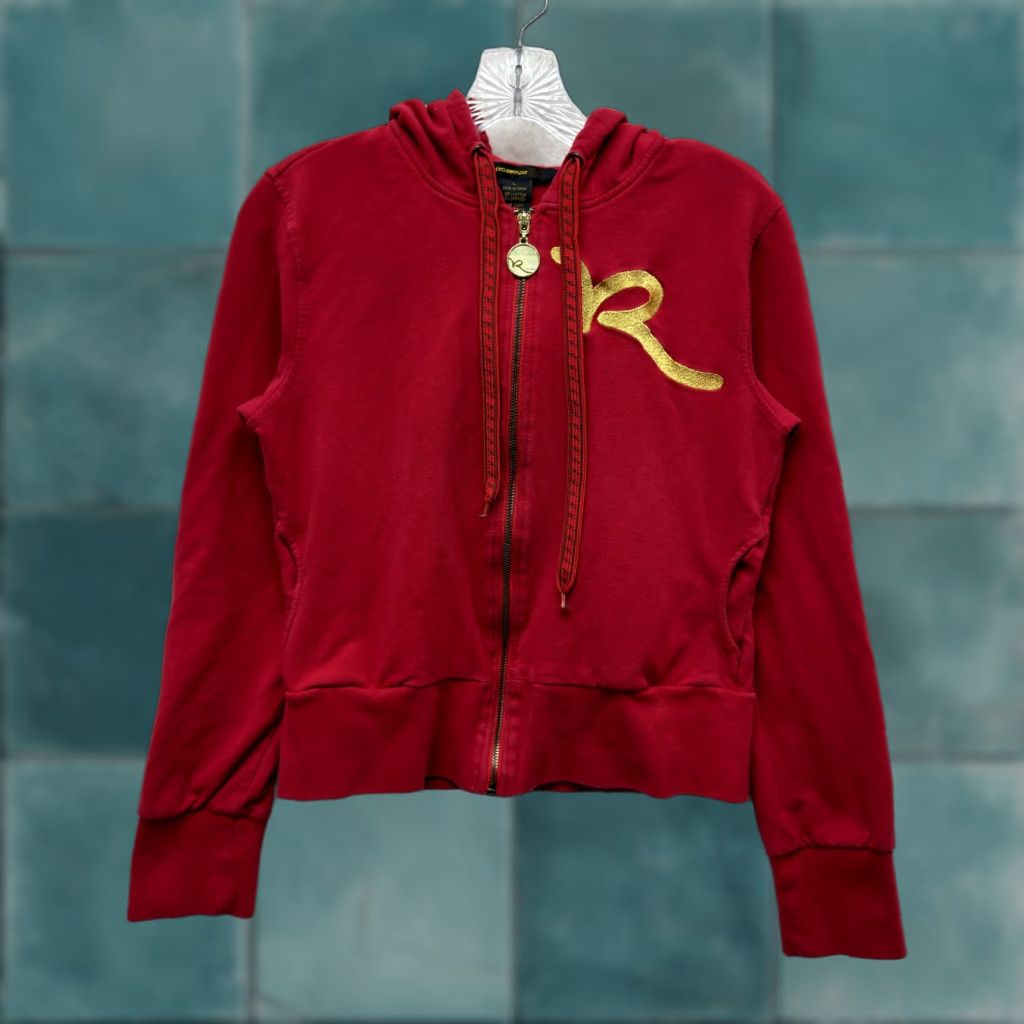 Rocawear VINTAGE Rocawear Hoodie Sweater Jacket Large Red Logo Y2K McBling Cyber Fairy Ladies/Adults? Size L / US 10 / IT 46 - 1 Thumbnail