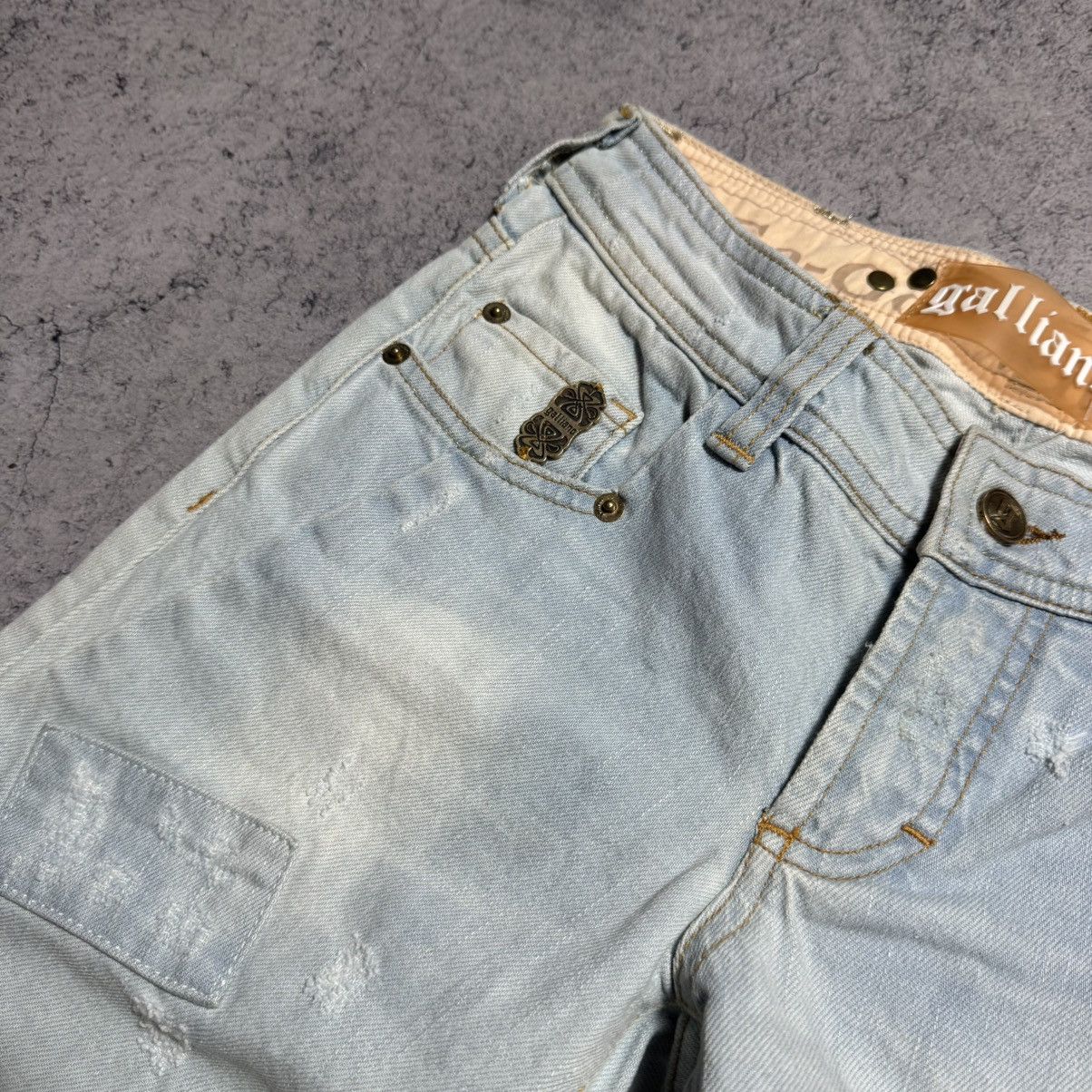 John Galliano NEW Galliano Y2K 00s Flared Jeans Size 27" / US 4 / IT 40 - 7 Thumbnail