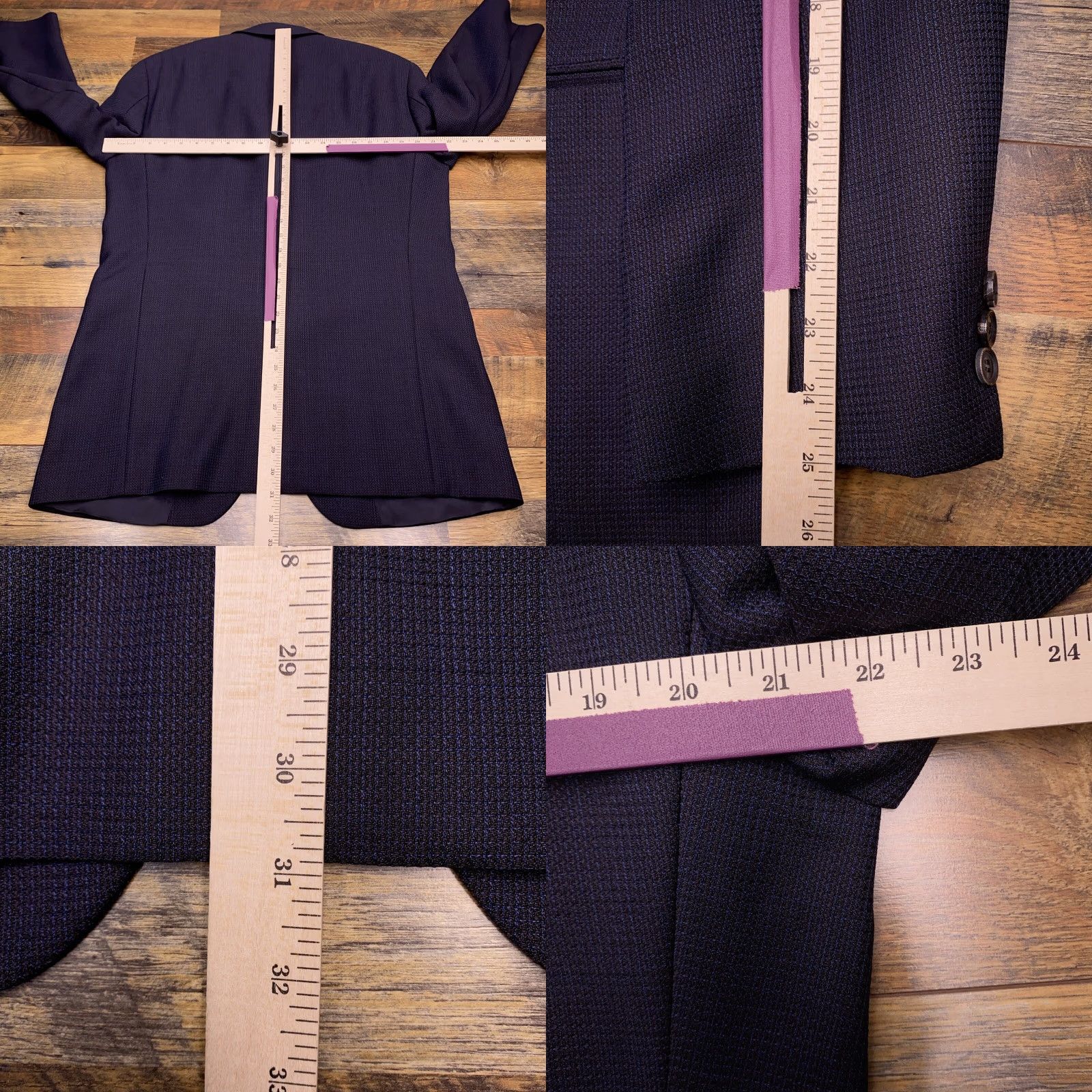 Hugo Boss VINTAGE Hugo Boss Blazer 40R Single-Breasted 3-Button Blue Wool Jacket Men Mens Regular Suit Coat Size 40R - 9 Thumbnail
