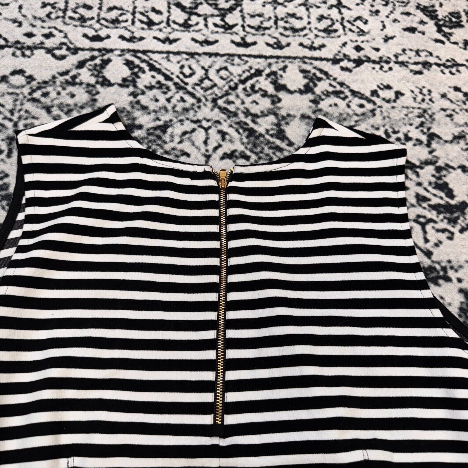 Ralph Lauren × Vintage Ralph Lauren White Black Viscose Striped Top Blouse Size 2XL Size US XXL / EU 58 / 5 - 18 Thumbnail