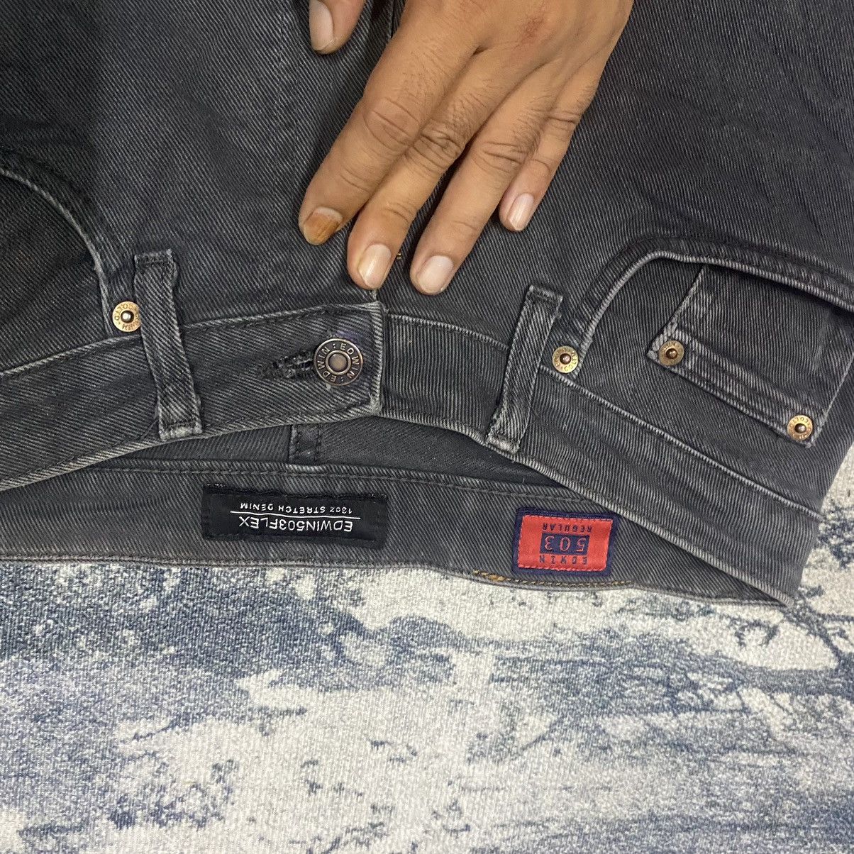 Vintage Vintage Japan Edwin503Flex 13oz Faded Black Denim Jeans Size US 29 - 6 Thumbnail