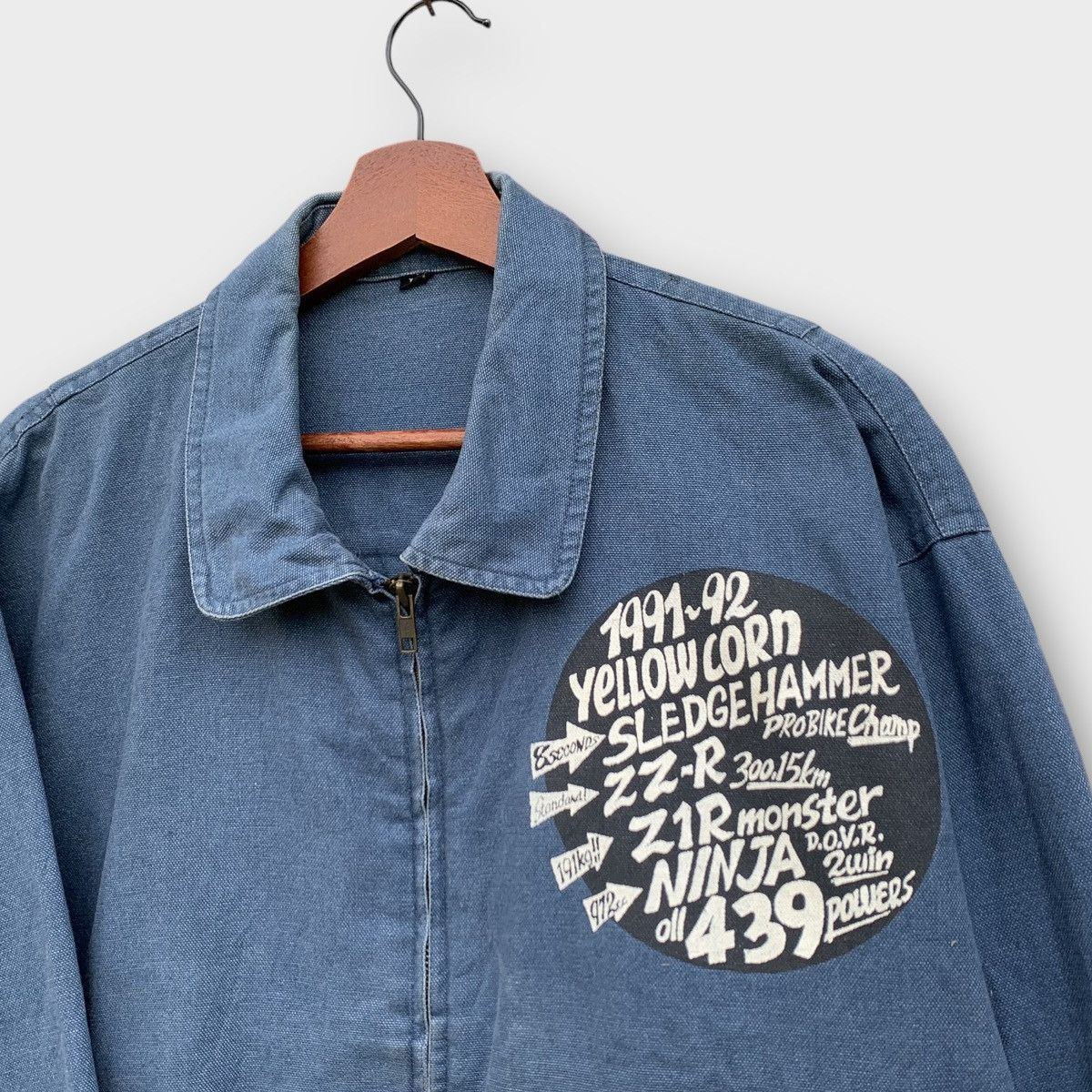 Vintage VINTAGE 90s YELLOW CORN SPARK GIRL CANVAS BOMBER JACKET Size US S / EU 44-46 / 1 - 5 Thumbnail