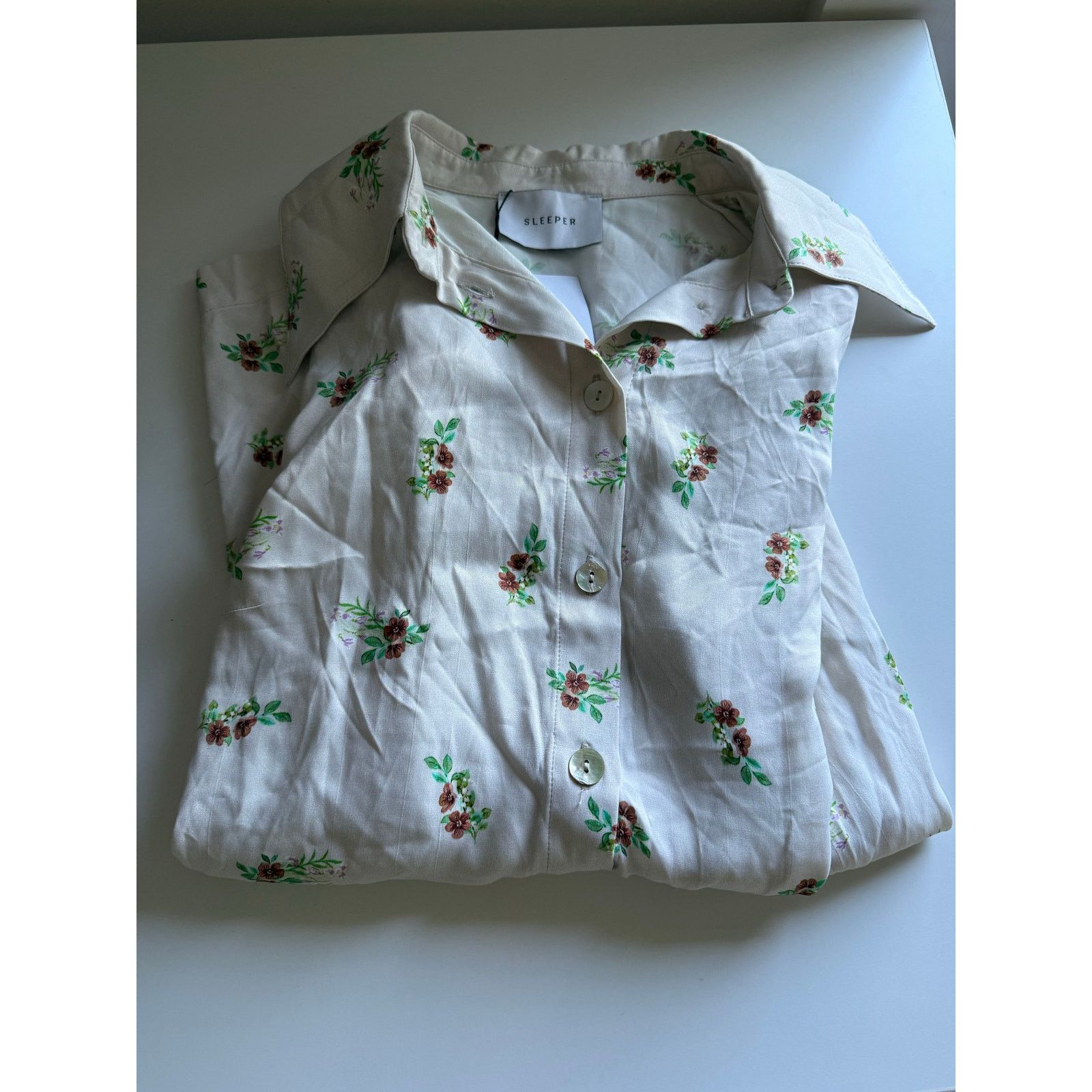 Sleeper $226 New Sleeper Beige Blossom Shirt - Small Size S / US 4 / IT 40 - 10 Thumbnail