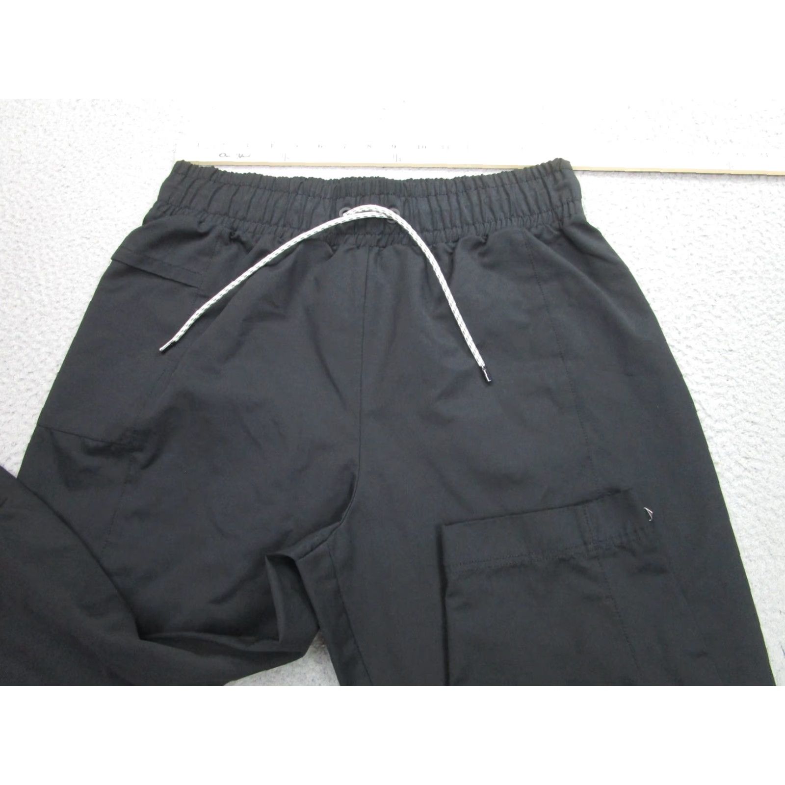 Varley Varley Pants Mens XL Zip Ankle Drawstring Athletic Cargo Pocket Polyester Casual Black Size US 36 / EU 52 - 4 Thumbnail