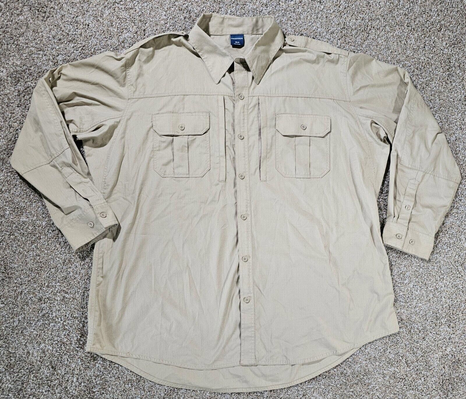 Propper Propper Tactical Shirt Button Up Double Pocket 3XL tan Sand Size US XXL / EU 58 / 5 - 1 Thumbnail