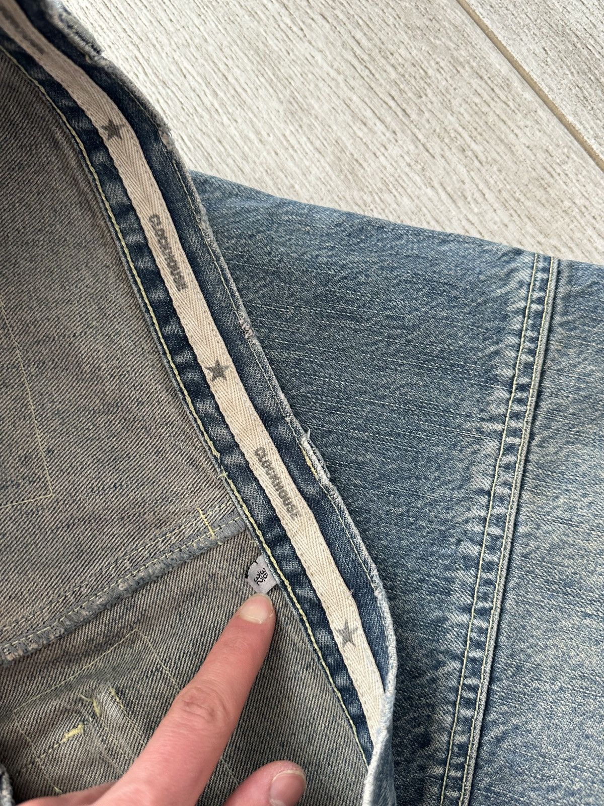 Other Vintage Y2K Clockhouse Mud Wash Denim Biker Jeans Baggy Fit Size US 36 / EU 52 - 12 Thumbnail