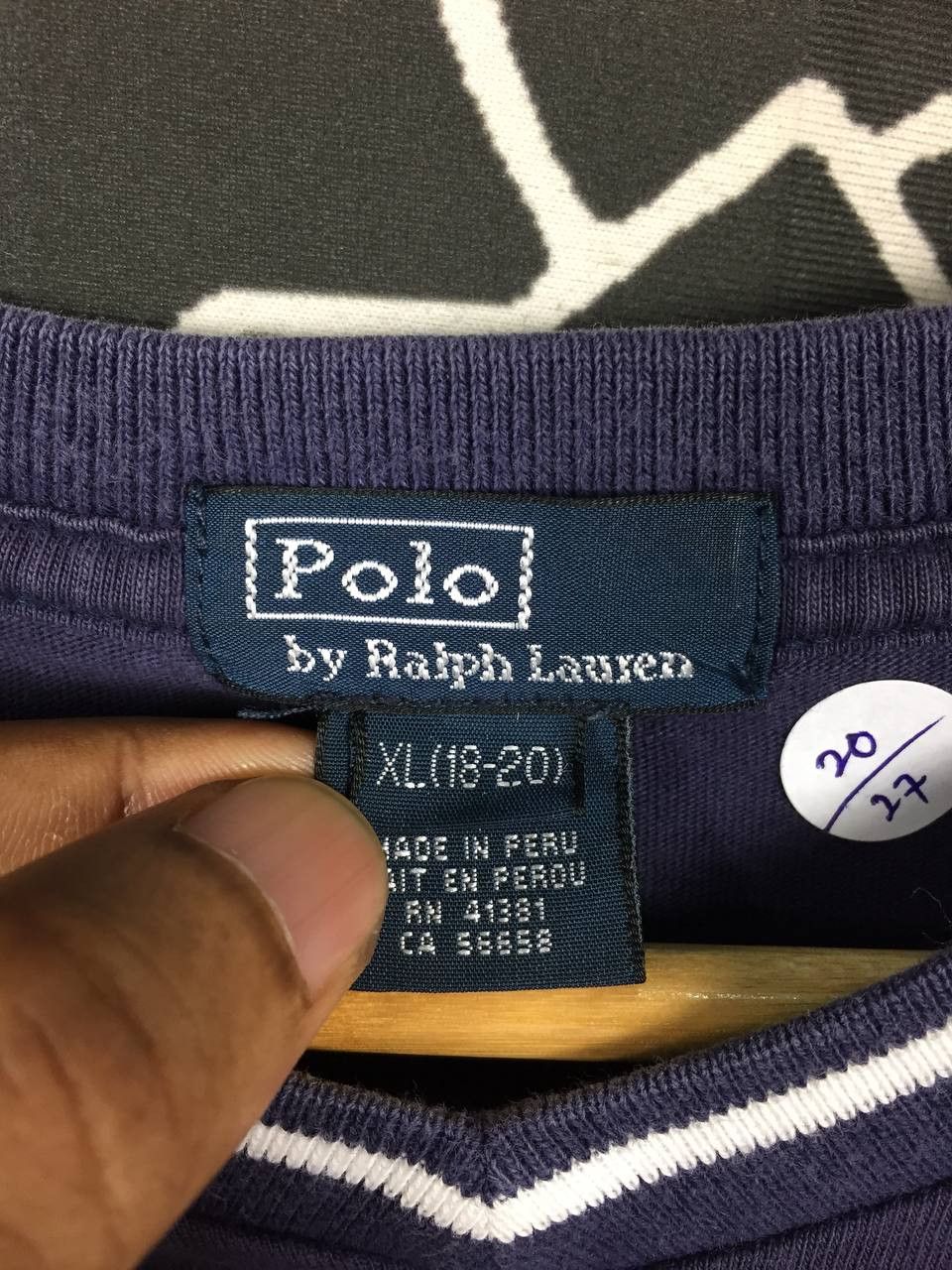 Polo Ralph Lauren × Vintage Vtg Polo Ralph Lauren Small Pony Single Stitch V-Neck Tee Size US M / EU 48-50 / 2 - 9 Thumbnail