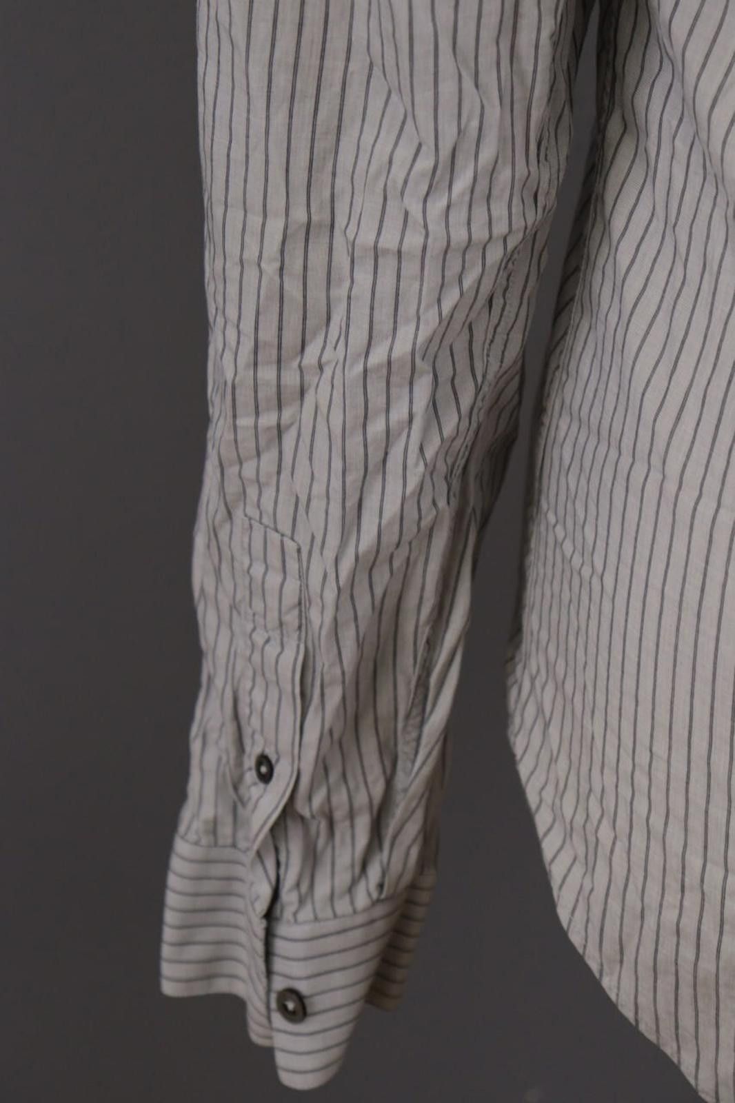 Designer Burberry London Gray Striped Button Down Shirt Size 39 Size US M / EU 48-50 / 2 - 11 Thumbnail