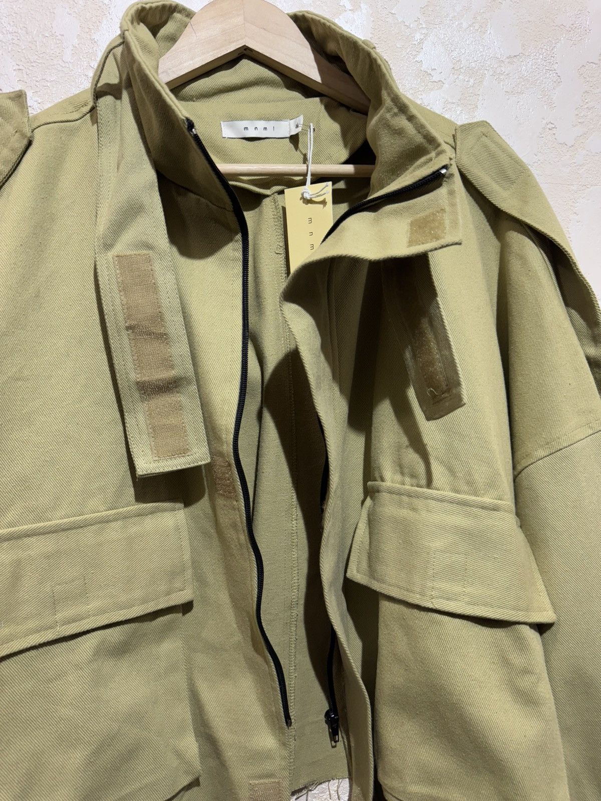 Designer MNML Distressed Cardigan M65 Jacket Olive Size L Size US L / EU 52-54 / 3 - 13 Thumbnail