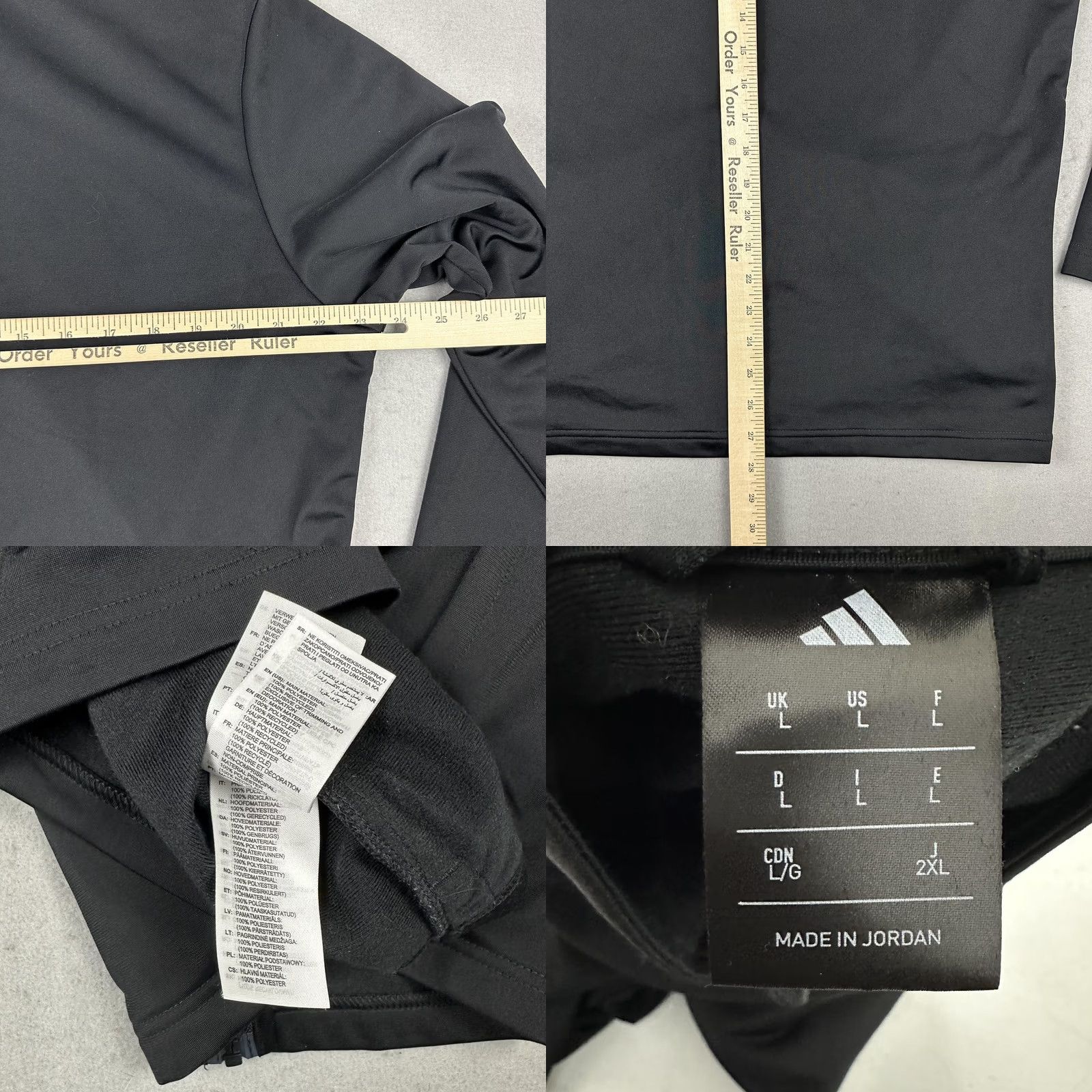 Adidas Adidas Track Jacket Men Large Black Full Zip Lightweight Training Pockets L Size US L / EU 52-54 / 3 - 8 Thumbnail