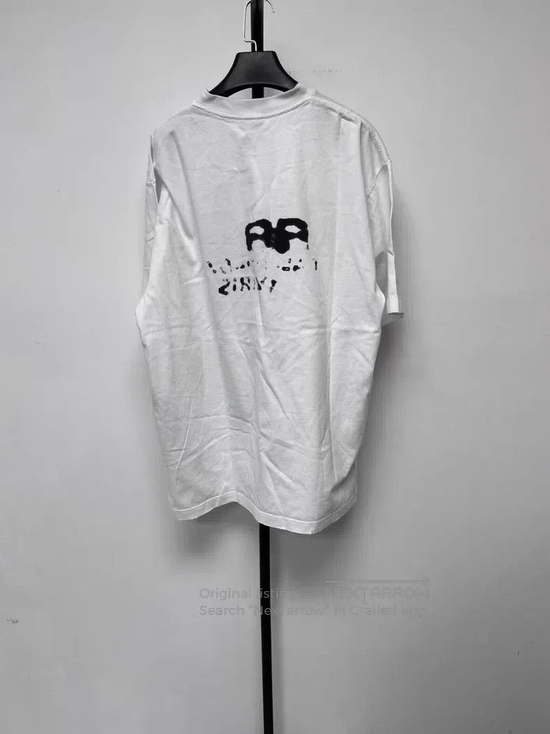 Balenciaga Balenciaga Letter Printed Round Neck Short Sleeve T-Shirt Size US M / EU 48-50 / 2 - 2 Thumbnail