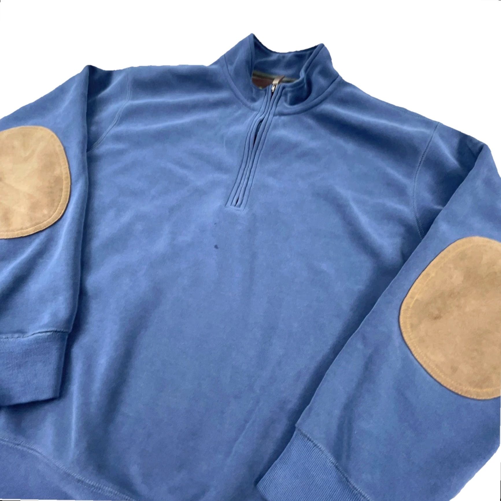Orvis Orvis Sweater Men Large Blue Pullover Fleece 1/4 Zip Knit Pattern Solid Logo Embroidered Casual Size US L / EU 52-54 / 3 - 6 Thumbnail