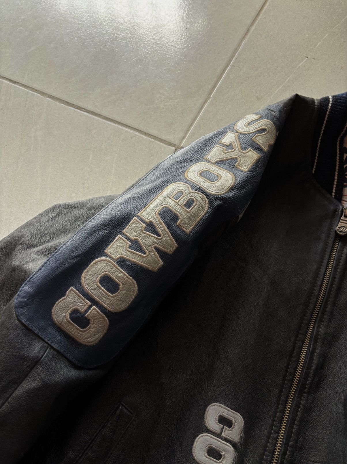 NFL Vintage 90's NFL Cowboys Leather Jacket Size US M / EU 48-50 / 2 - 2 Thumbnail