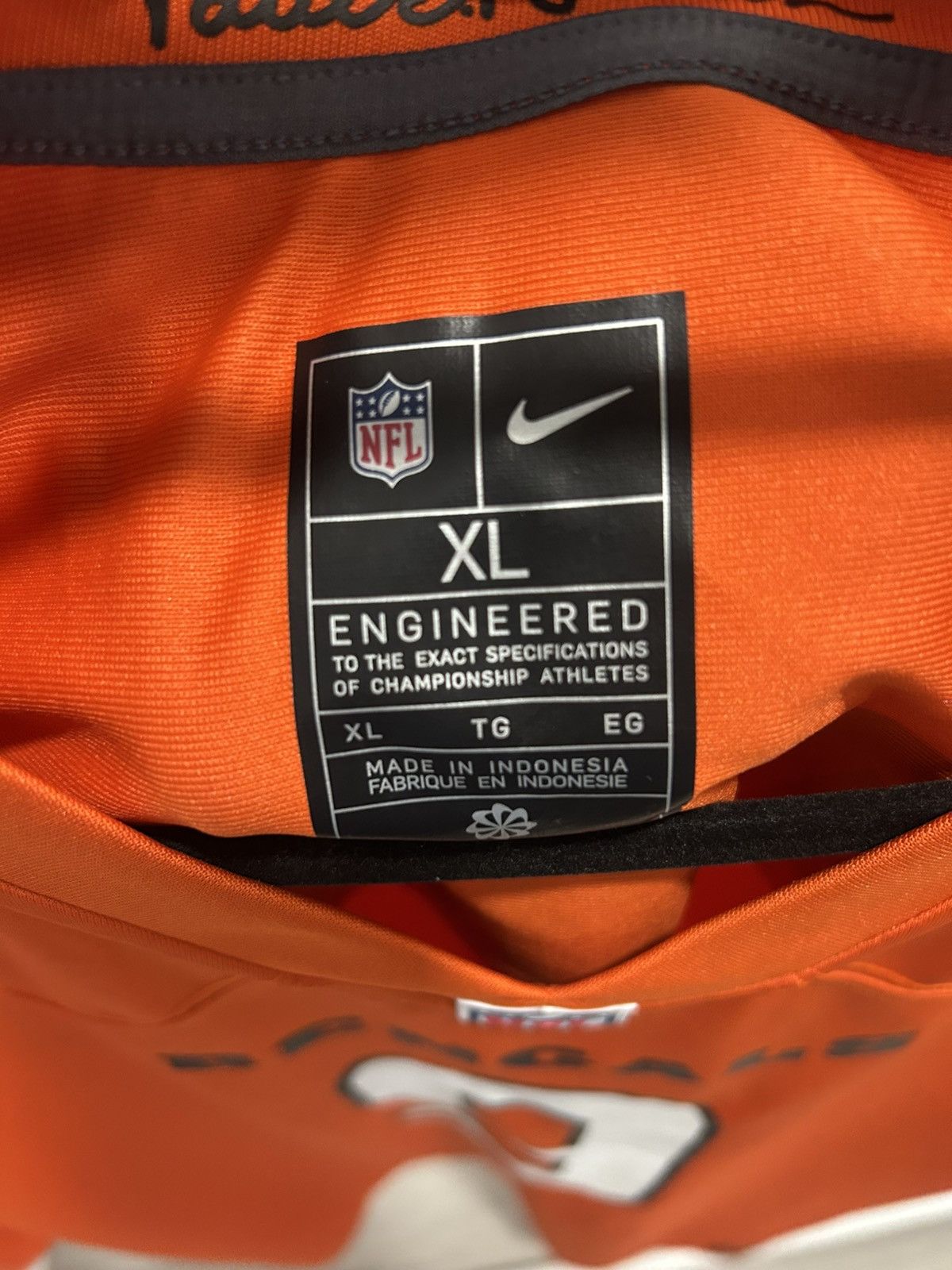 Nike Nike Bengals Joe Borrow Jersey Size US XL / EU 56 / 4 - 4 Thumbnail