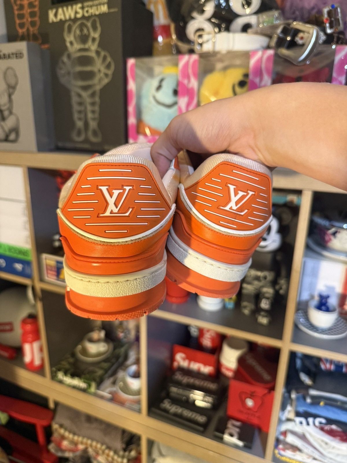 Louis Vuitton Louis Vuitton Orange/White Trainer Sneaker Size US 10 / EU 43 - 3 Thumbnail