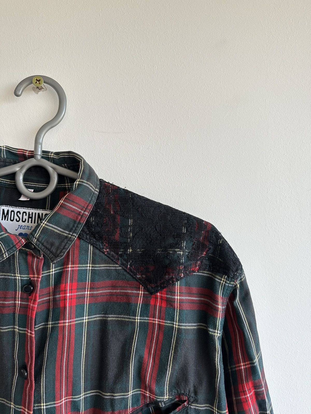 Moschino 90s Moschino Jeans Multicolor Tartan Plaid Shirt Size S Size S / US 4 / IT 40 - 7 Thumbnail