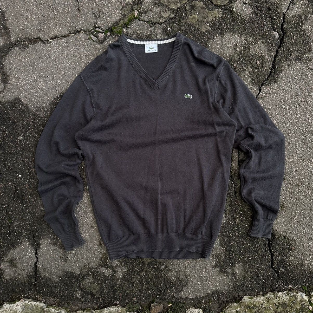 Lacoste Vintage V Neck Knit Sweater Lacoste Size 5 ( M - L ) Y2K Size US M / EU 48-50 / 2 - 1 Thumbnail