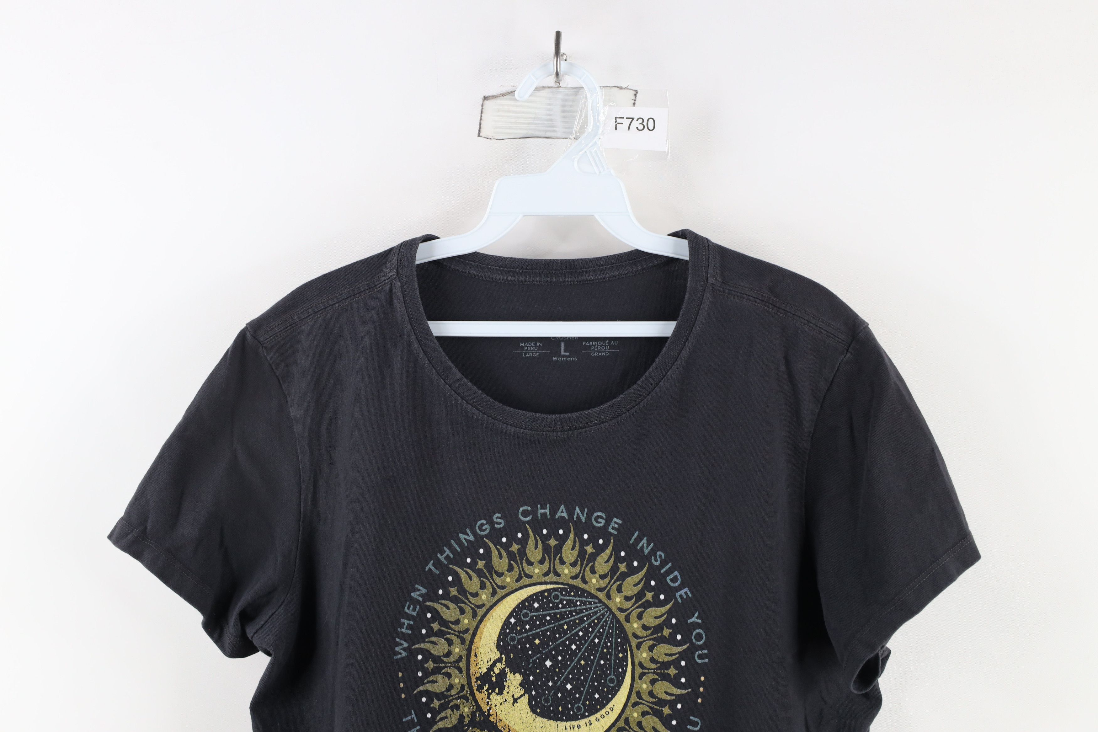Life is Good × Vintage Life Is Good Things Change Celestial Moon Sun T-Shirt Gray Size L / US 10 / IT 46 - 2 Thumbnail