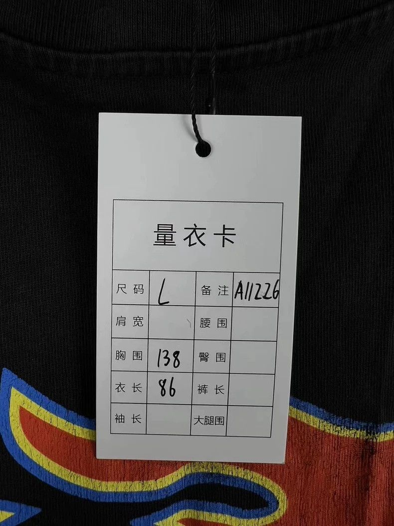Balenciaga Balenciaga Flame letters do old damage short sleeves. Size US L / EU 52-54 / 3 - 6 Thumbnail