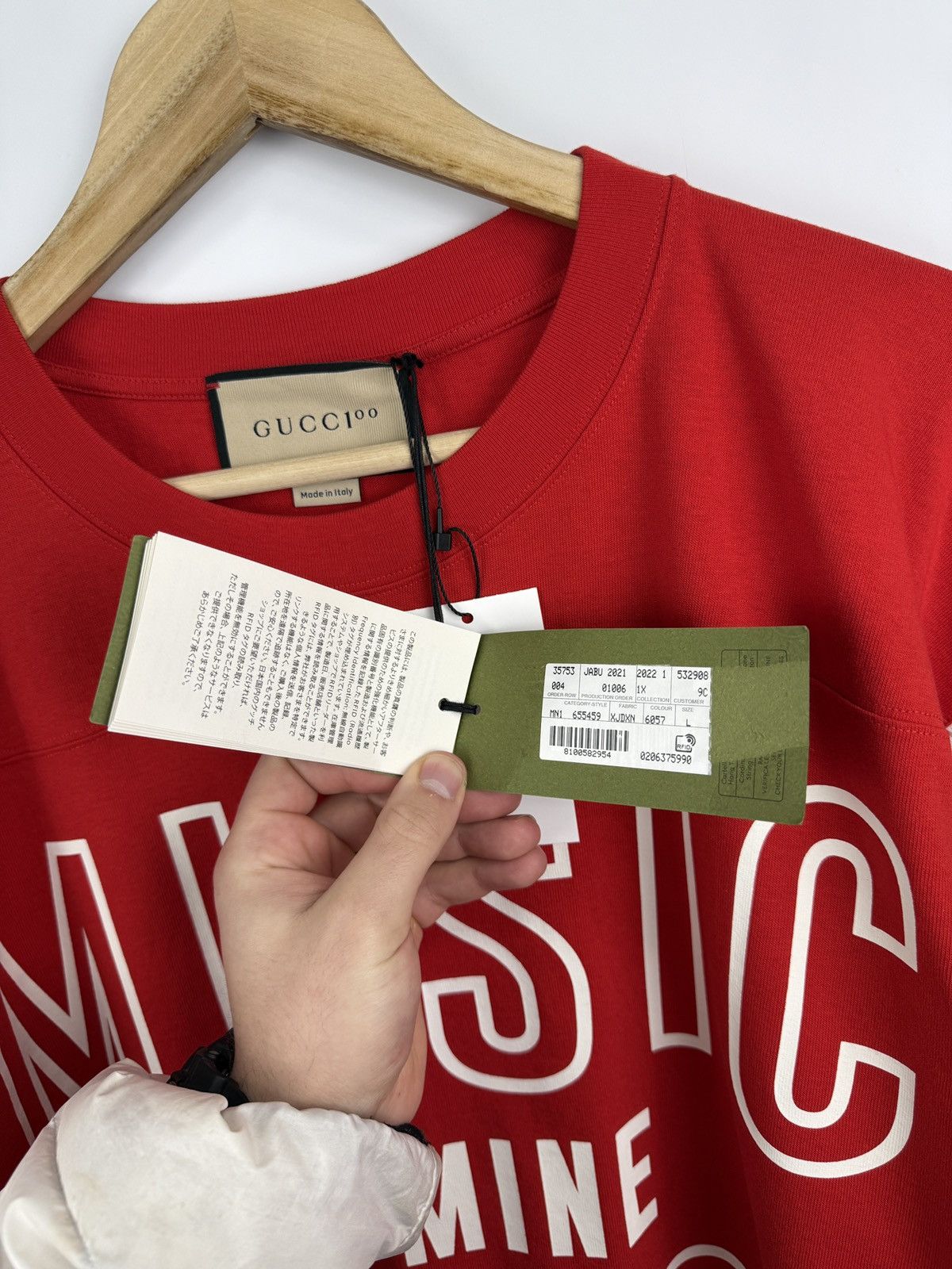 Gucci 🇮🇹 Gucci Gucci Music Is Mine T-Shirt Sony Music Made in Italy Size US L / EU 52-54 / 3 - 9 Thumbnail