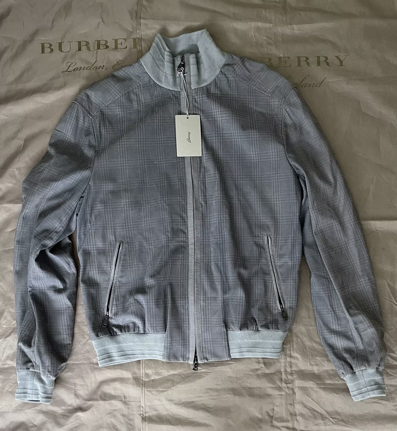 Brioni Brioni Leather Jacket Suede Gray Bomber size 52 $6700 Size US L / EU 52-54 / 3 - 1 Thumbnail