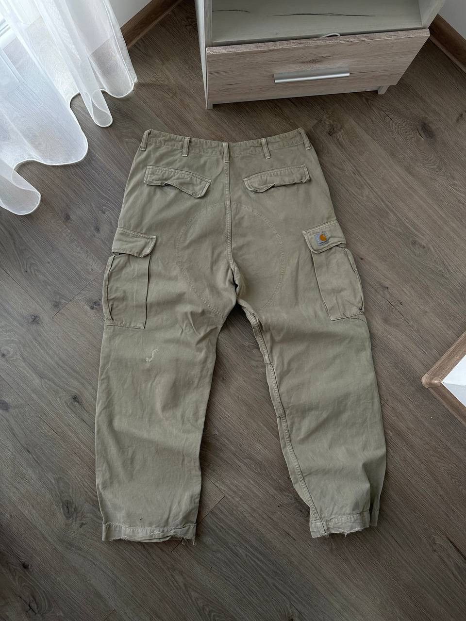 Carhartt × Carhartt Wip × Vintage Vintage Carhartt Cargo Green Distressed Pants Size US 34 / EU 50 - 2 Thumbnail
