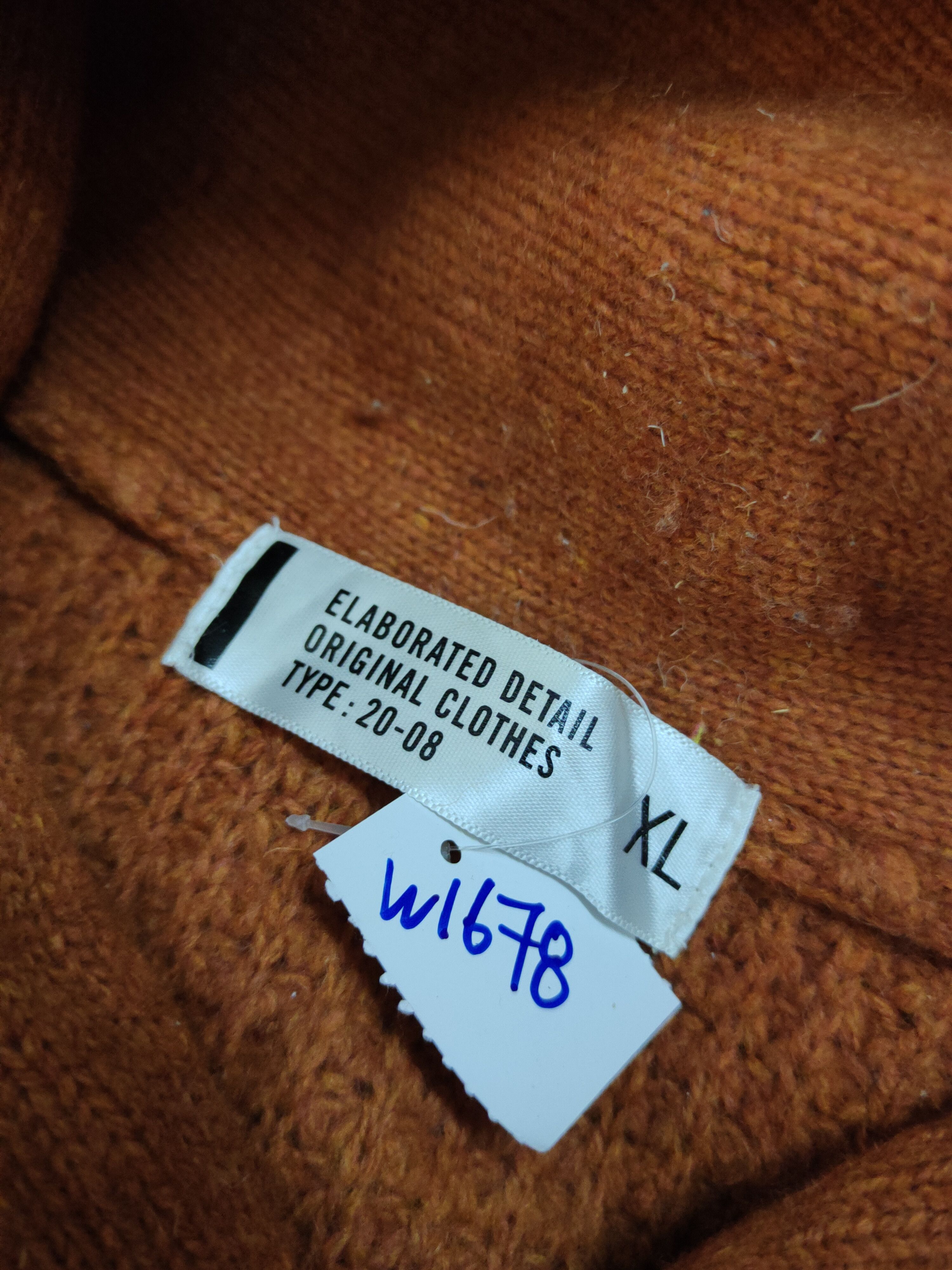Vintage Uniqlo Dark Orange Knitwear Sweatshirts #W1678 Size US XL / EU 56 / 4 - 13 Thumbnail