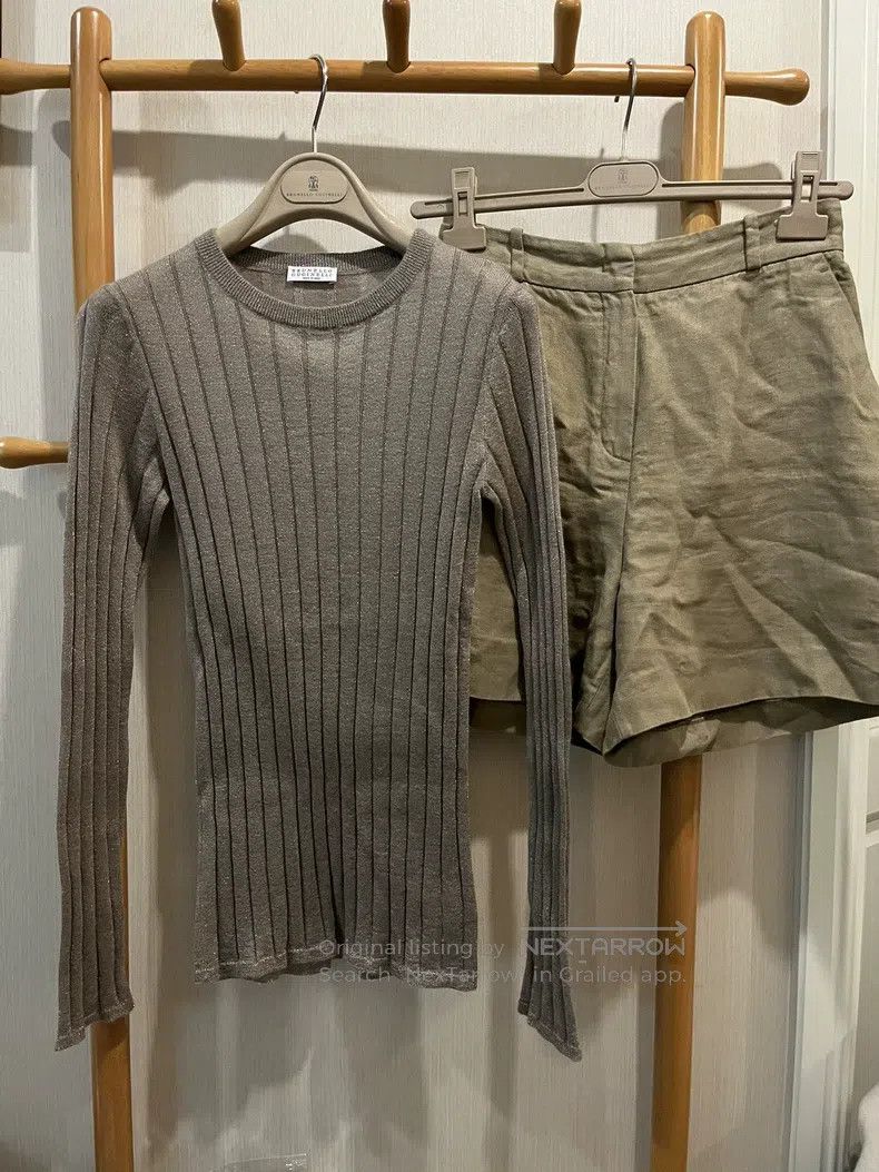 Brunello Cucinelli Brunello Cucinelli Wool Silver Thread Knitted Sweater Size XS / US 0-2 / IT 36-38 - 1 Thumbnail