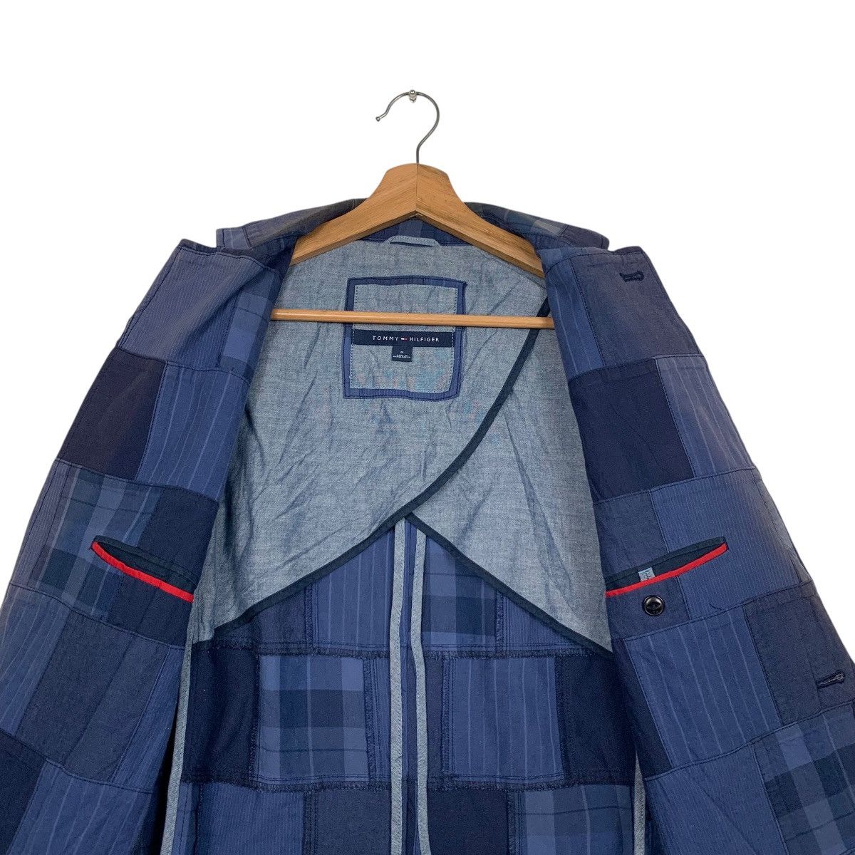 Tommy Hilfiger TOMMY HILFIGER Blue Patchwork Tailored Jacket #2778-C125 Size US M / EU 48-50 / 2 - 12 Thumbnail