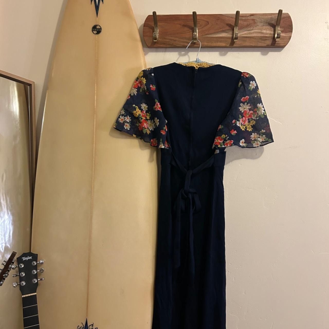 Vintage Real Vintage Arpeja Women's Navy and Blue Dress Size XS / US 0-2 / IT 36-38 - 2 Thumbnail