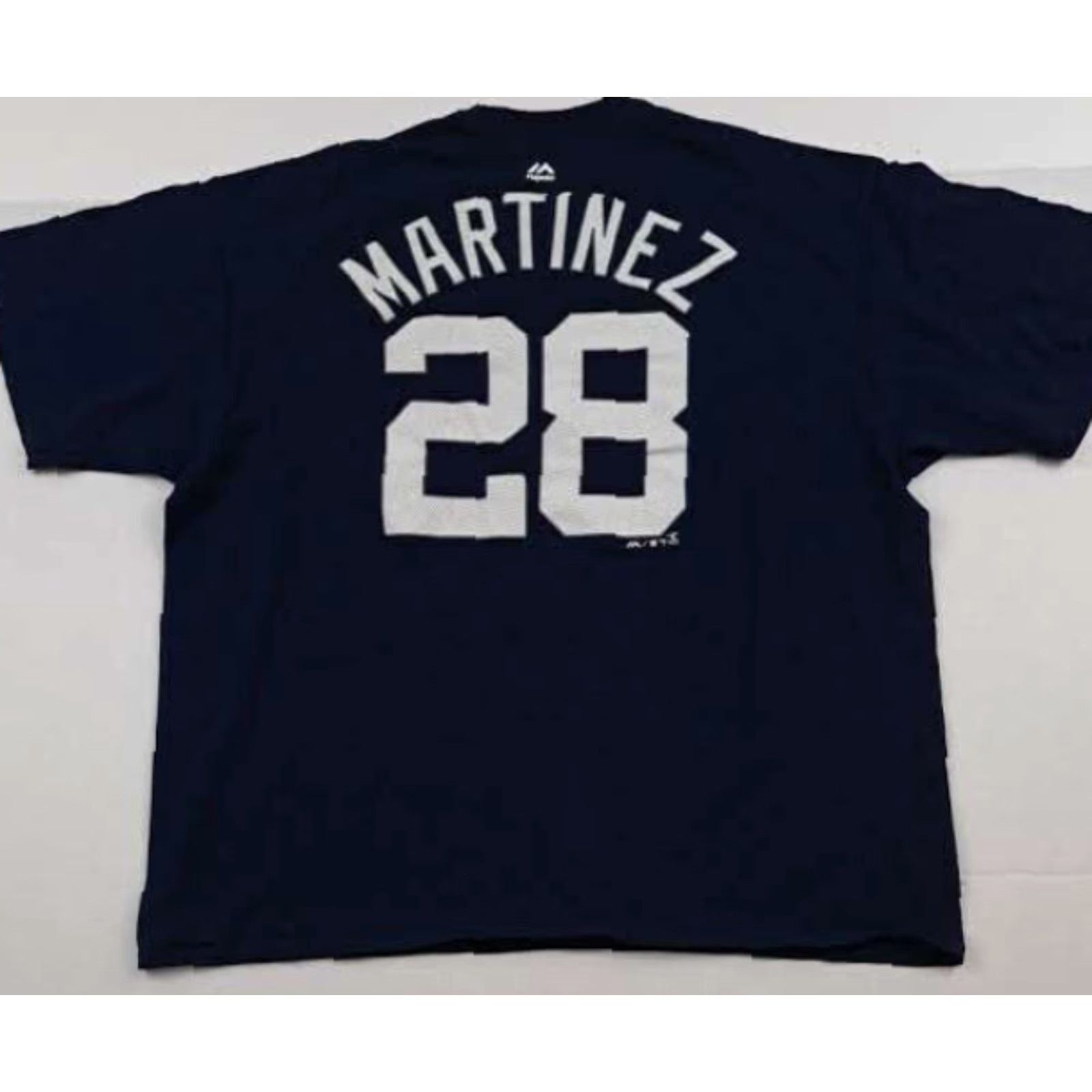 Vintage VINTAGE? No. 2XL Detroit Tigers T-Shirt Majestic Mens Short Sleeve Blue 2XL Sports Shirt Tigers J.D. Martinez Martial? Size US XXL / EU 58 / 5 - 4 Thumbnail