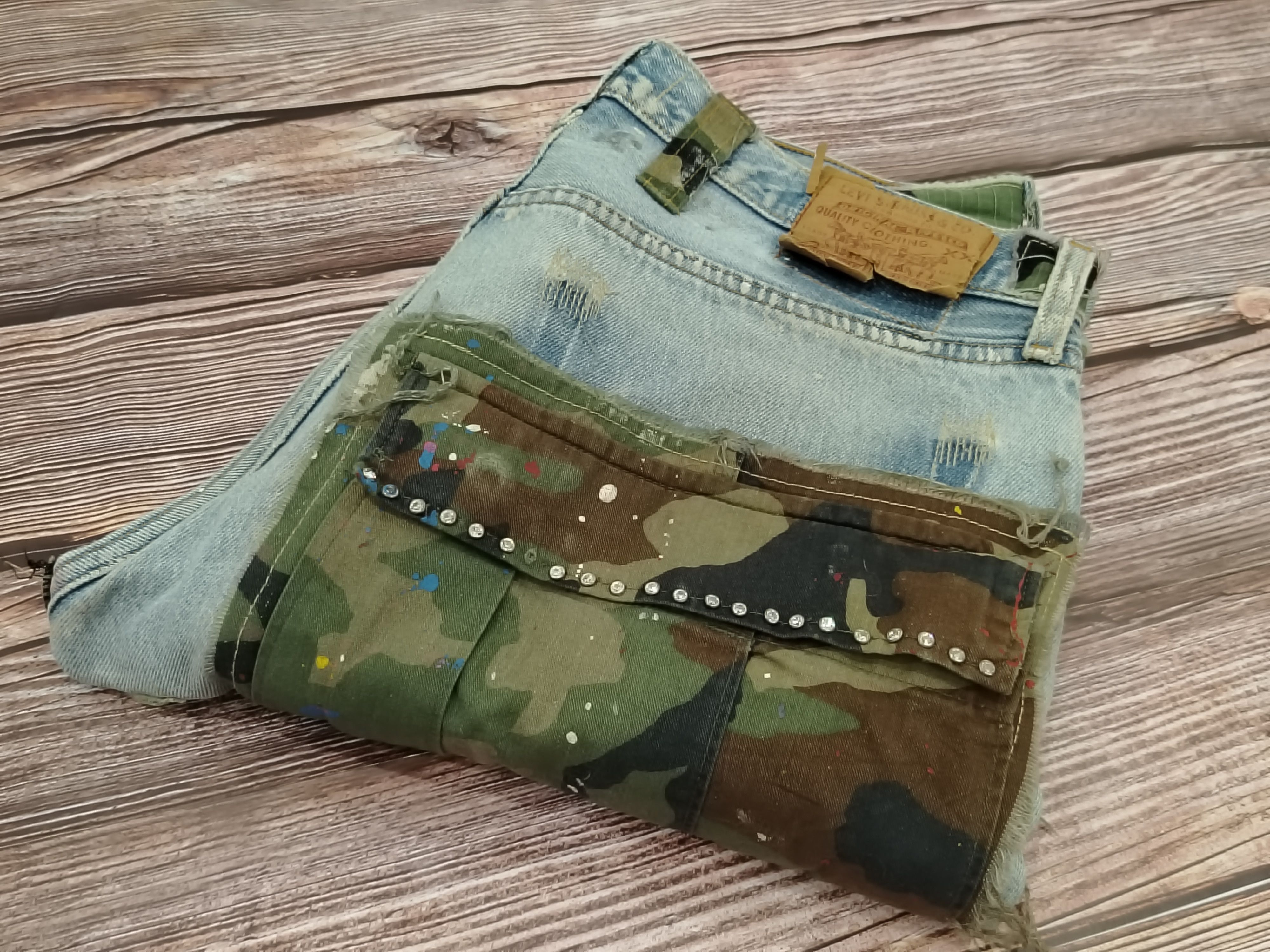 Levi's Levis 501 Jeans Vintage ARTWORK Army Size US 33 - 21 Thumbnail